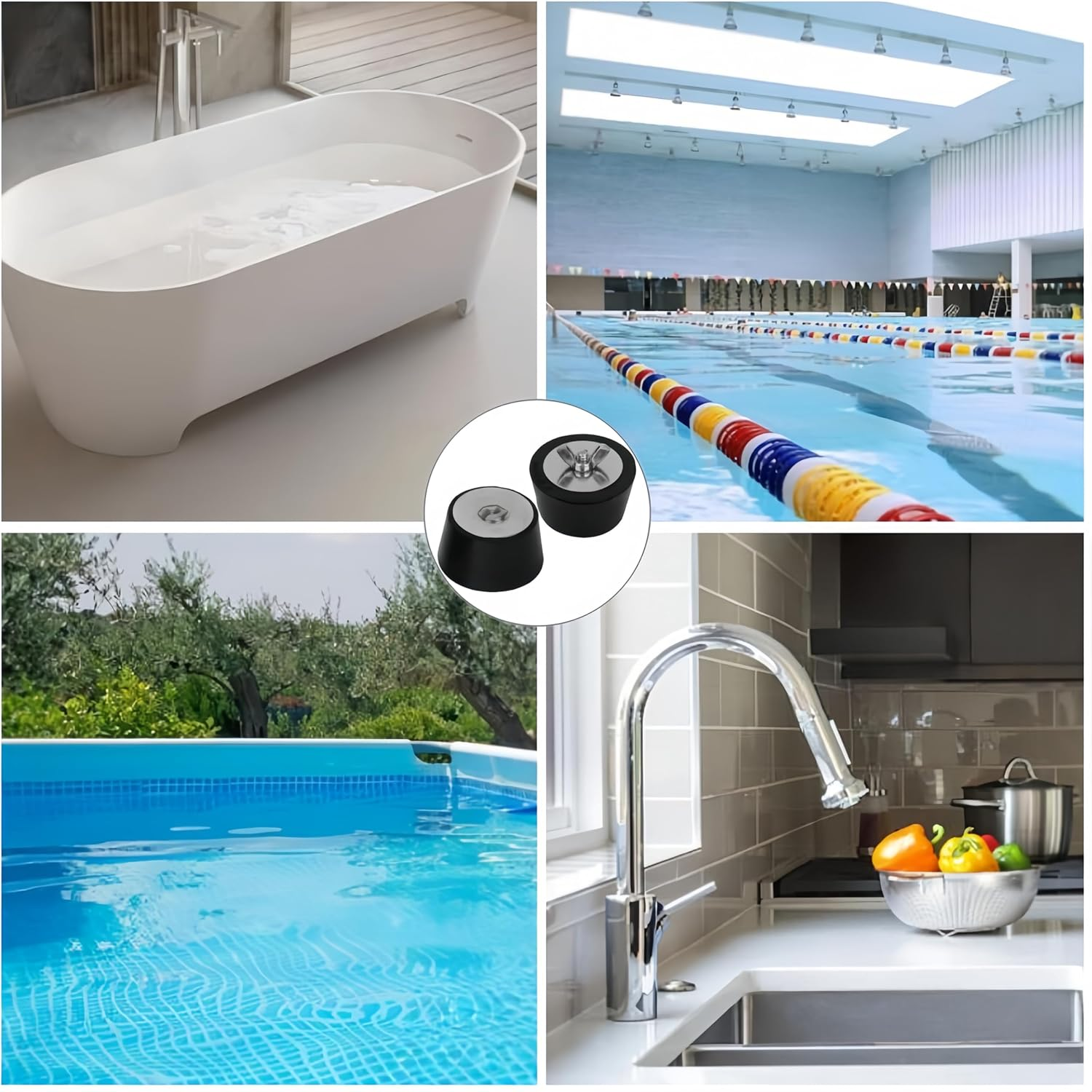 4 Size Pool Winterizing Plugs,Pool Return Line Plugs,Pool Winterizing Plug Pool,Rubber Hole Stoppers,Plug for Inground for Inground Pool above Ground Pool(25Mm+32Mm+38Mm+51Mm) image number 4