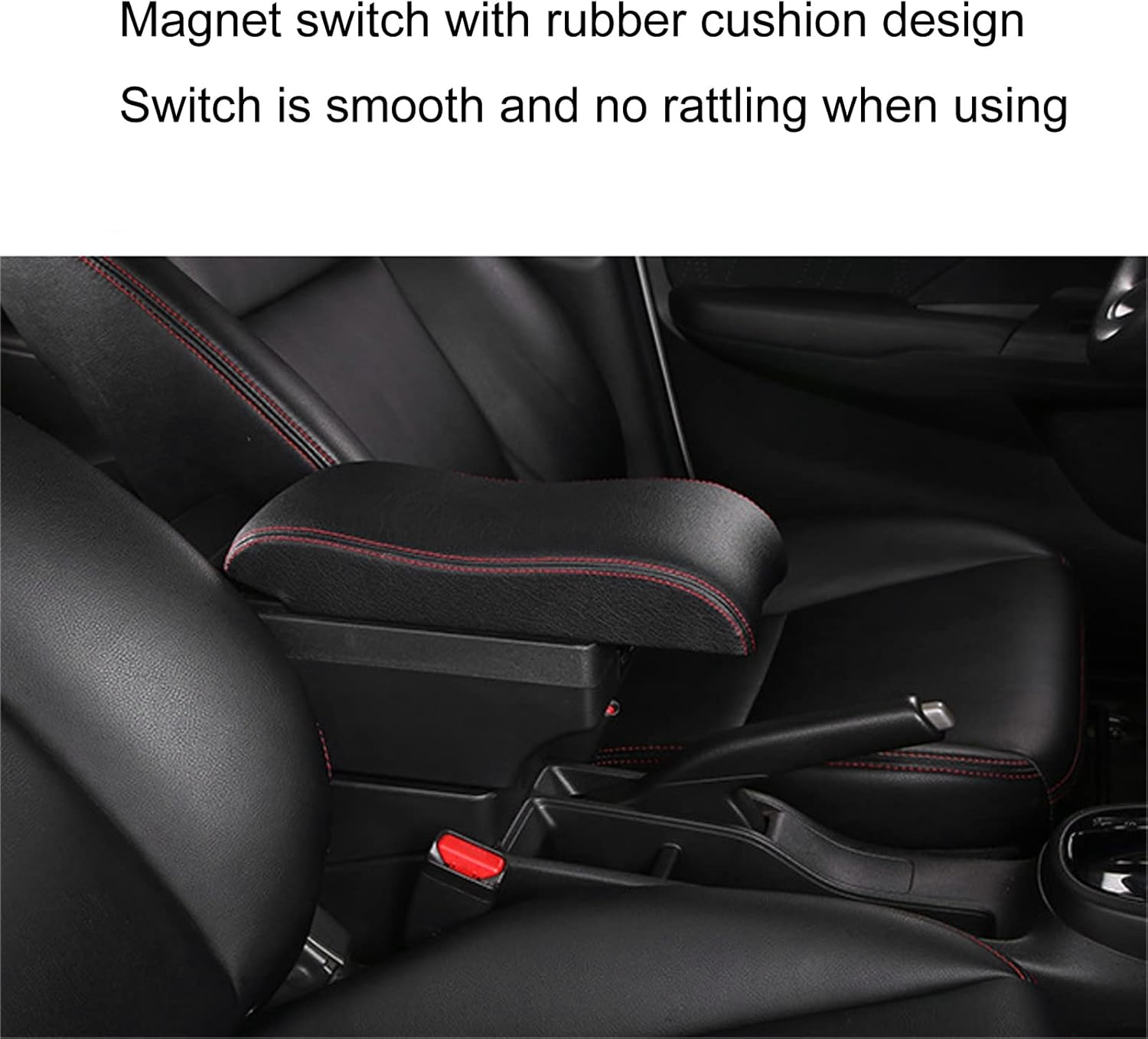 Armrest Box, Car Console Storage Box, Elbow Rest Pad Armrest Extender with Magnet Switch for Relieving Arm Fatigue, Storing Items, Replacement for Swift 2005‑2021 image number 5