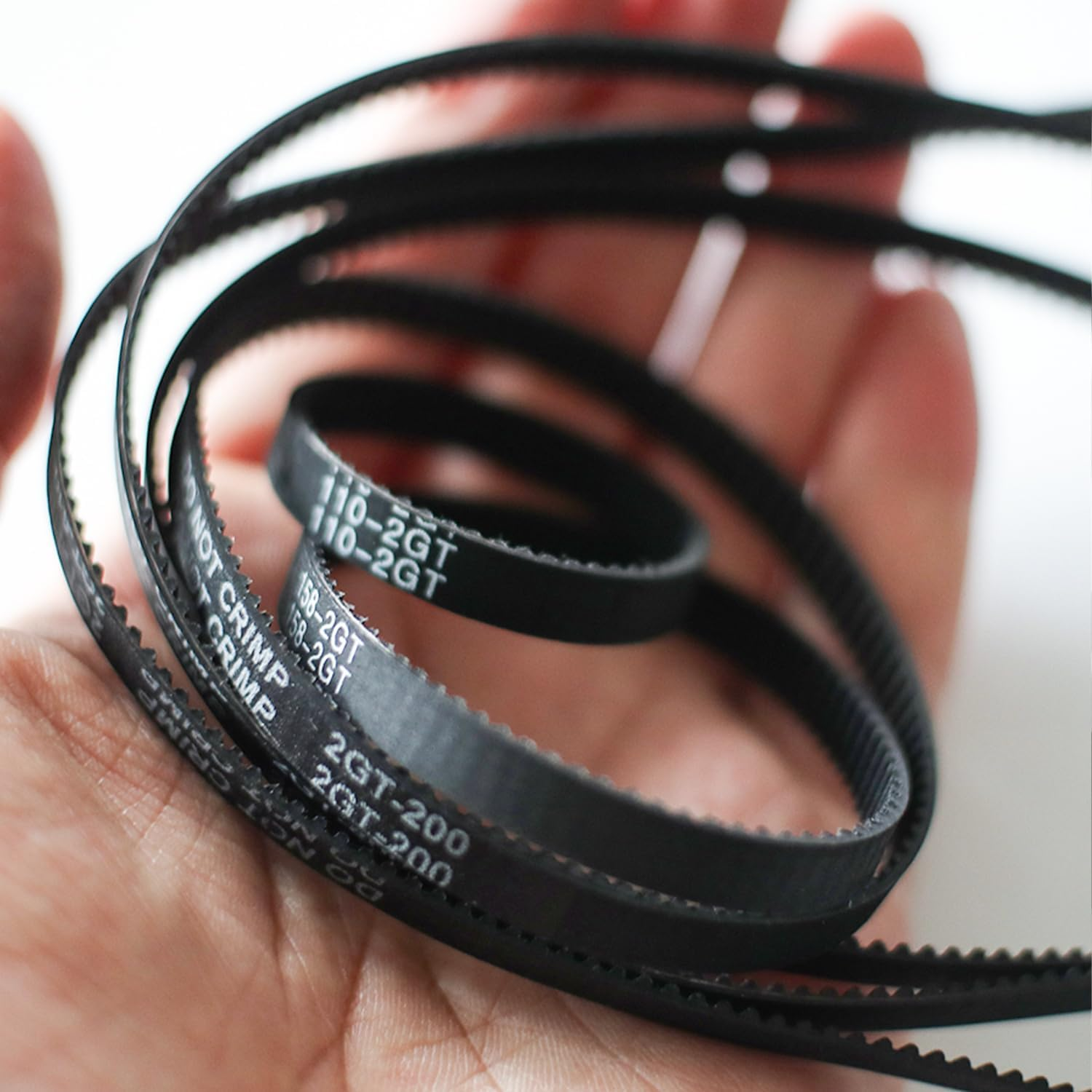 Lokkr 6PCS 3D Printer Timing Belt 2GT-6 Closed Loop Rubber Belt Set, Synchronous Closed Timing Belt, Perimeter 110Mm, 158Mm, 200Mm, 300Mm, 400Mm, 610Mm Width 6Mm for CNC Machine, Motor Belt, 3D Printer - 6Mm 20T Gt2 Timing Pulley image number 7