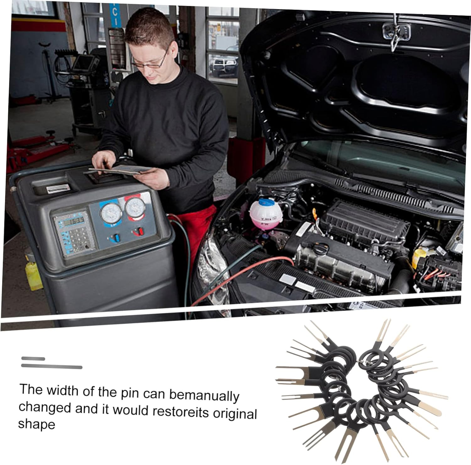 SOLUSTRE 146Pcs Terminal Tool Kit Push Pin Extractor for Automotive Door Hinge Repair Specialty Electrical Connector Pin Tool image number 5