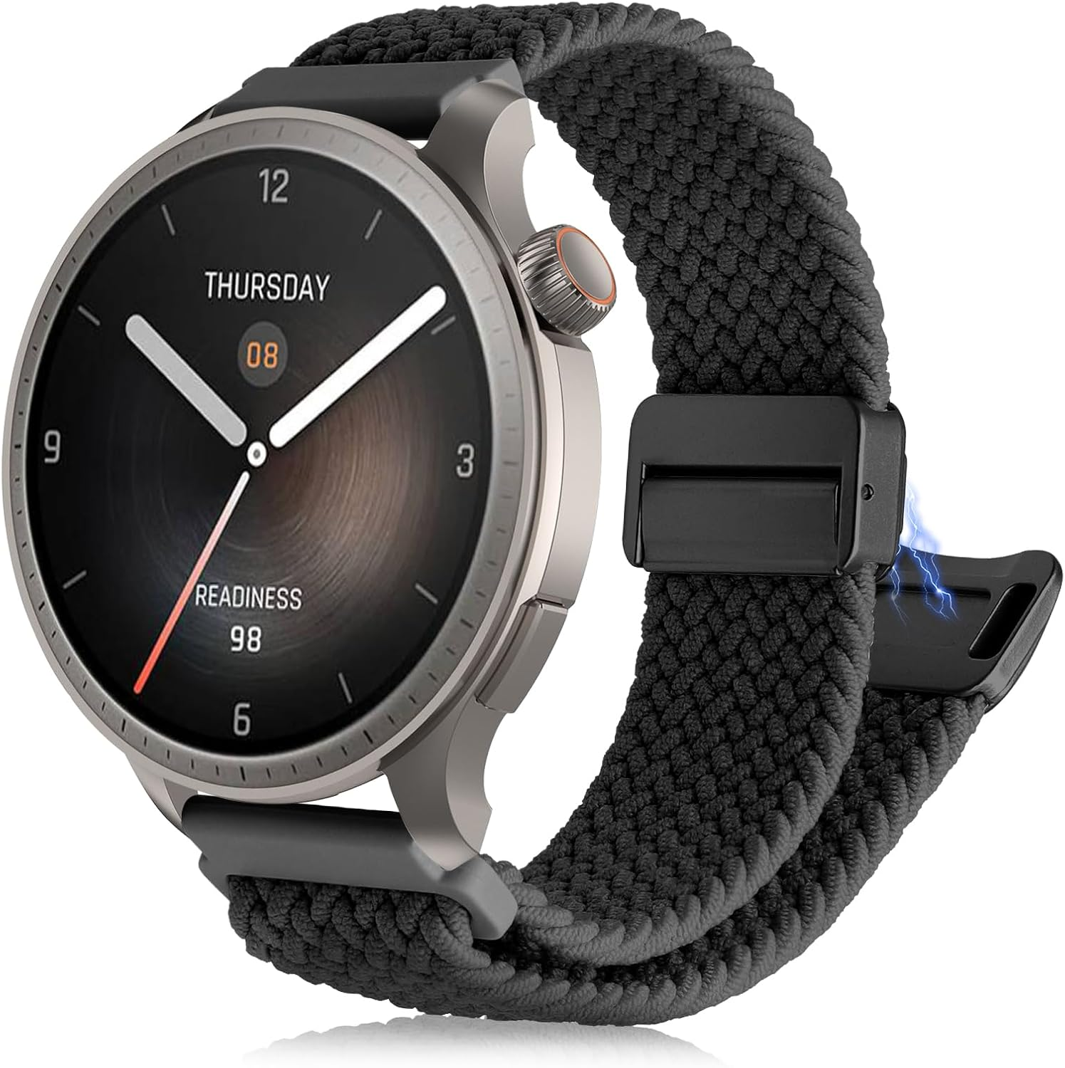 22 Mm Bracelet Compatible with Amazfit Bip 5/Amazfit Cheetah/Amazfit Cheetah Pro/Amazfit Balance, 22 Mm Nylon Sport Adjustable Replacement Watch Strap for Amazfit Bip 5