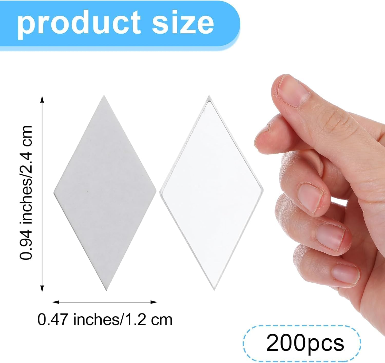 Ksngtixe 200PCS Self-Adhesive Mirror Tiles - DIY Decorative Mirror Squares for Disco Ball, Wall Art, Home Decor & Craft Projects, 1Cm Sticky Back Mosaic Pieces image number 5