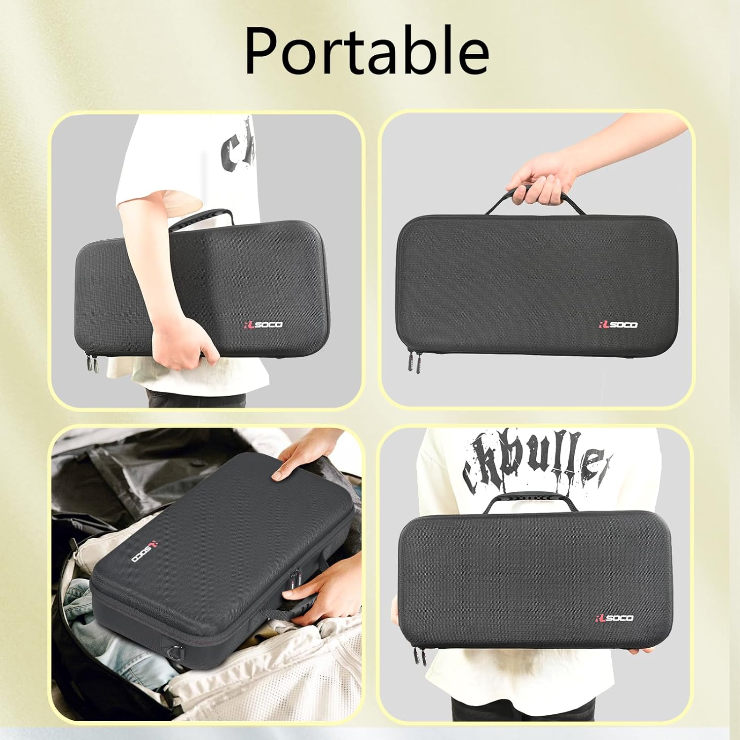 Pickleball Paddles Bag, Pickleball Hard Cover Case for Luzz/Paddex/Hisk/Vatic Pro/Head/Joola/Onix/Franklin Pickleball Paddles, Fits for 2 Paddles, 4 Balls and Paddle Erasers (Bag Only) image number 3