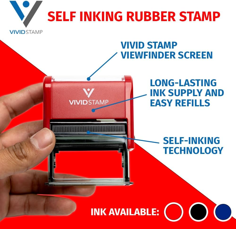 Return to Sender Not at This Address Self Inking Rubber Stamp (Red Ink) - Medium image number 3