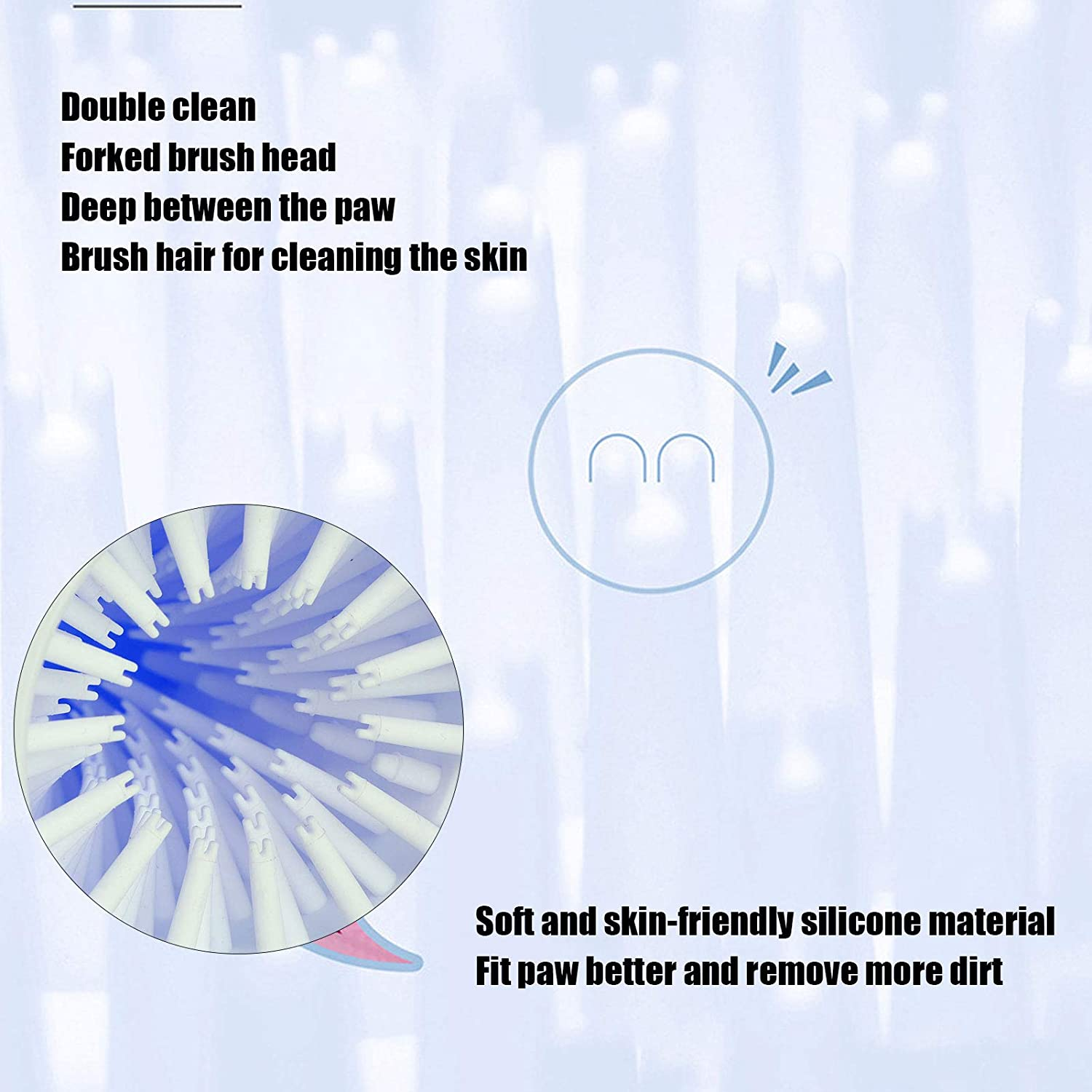 Dog Paw Cleaner, Dog Paw Washer, Paw Buddy Muddy Paw Cleaner, 360 &deg; Rotation Pet Foot Cleaner Silicone Brush Cup for Small Medium Large Breed Dogs/Cats (Blue M) - Blue image number 5