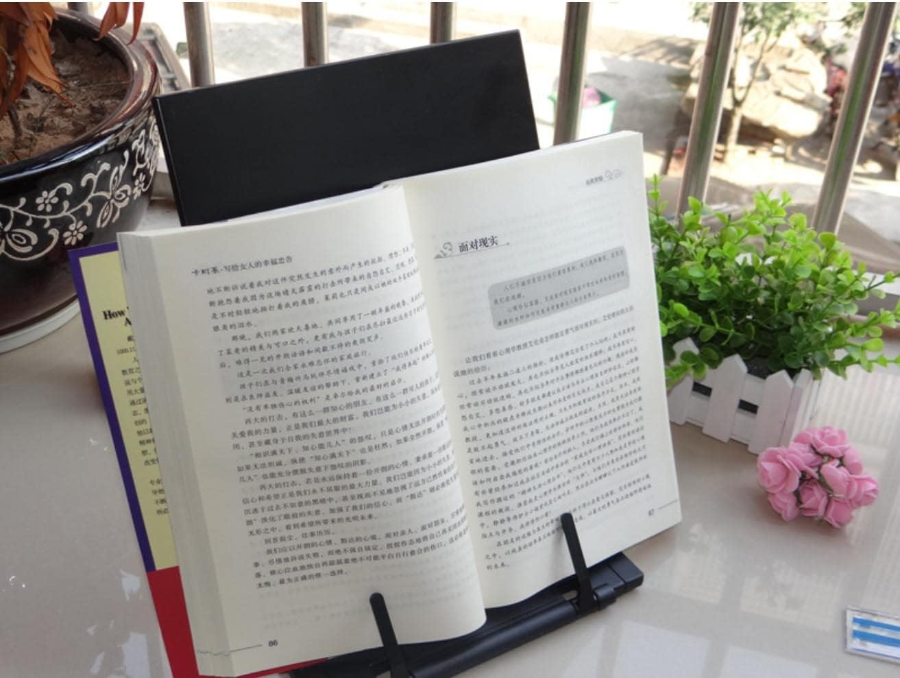 Portable Adjustable Book Document Reading Desk Holder Steel Stand - Protrait image number 3