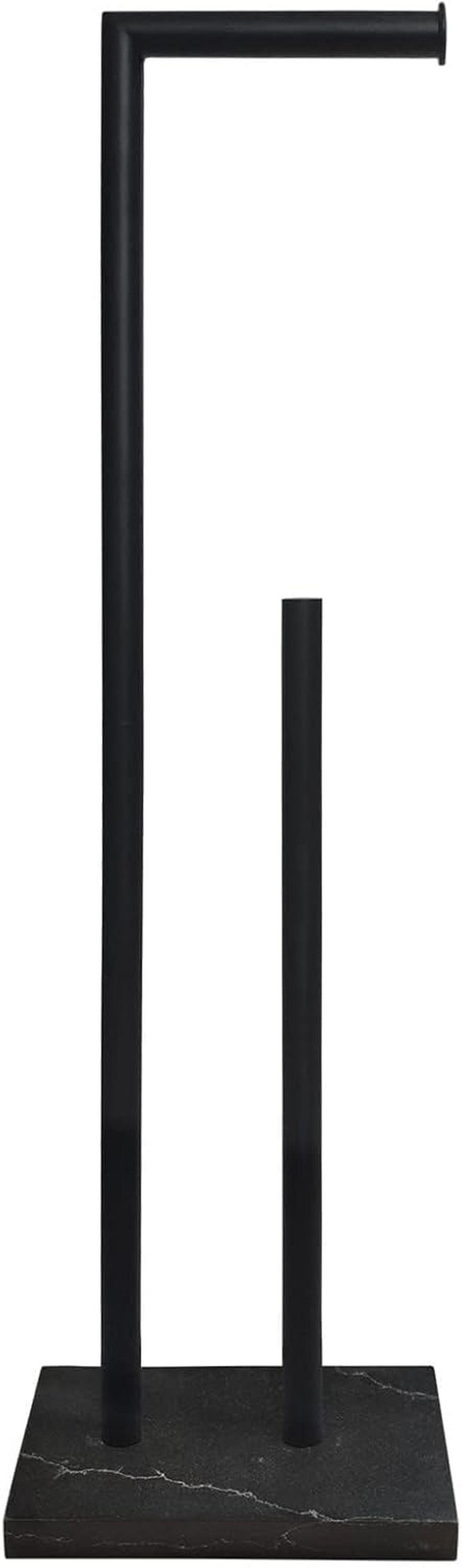 Gzila Free Standing Toilet Paper Holder Stand with Reserve, Heavy Weighted Marble Base Design, Bathroom Stands Tissue Rolls Holder, 304 Stainless Steel Brushed Nickel