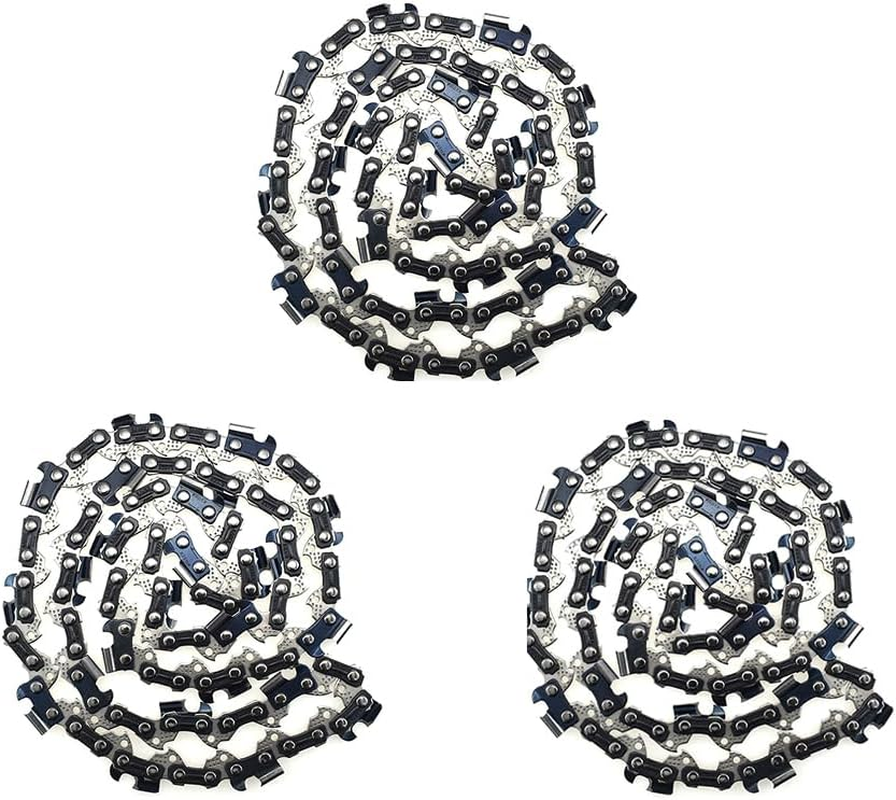 ABOVE LAND LB 3Pcs 8 Inch Bar Length Chainsaw Chain 3/8" LP Pitch 0.043" Gauge 33 Drive Links Semi Chisel Compartible for Ryobi RPP 720 RY43161 18V One plus Compartible for Ozito PPE-750 Pole Saw image number 2