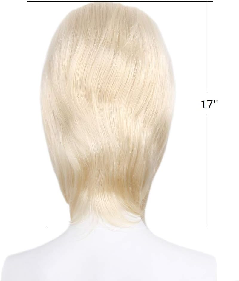 Stfantasy 1950 Beehive Wig Platinum Blonde Bob Straight for Women Halloween Cosplay Costume Party Hair (Wig Cap) image number 1