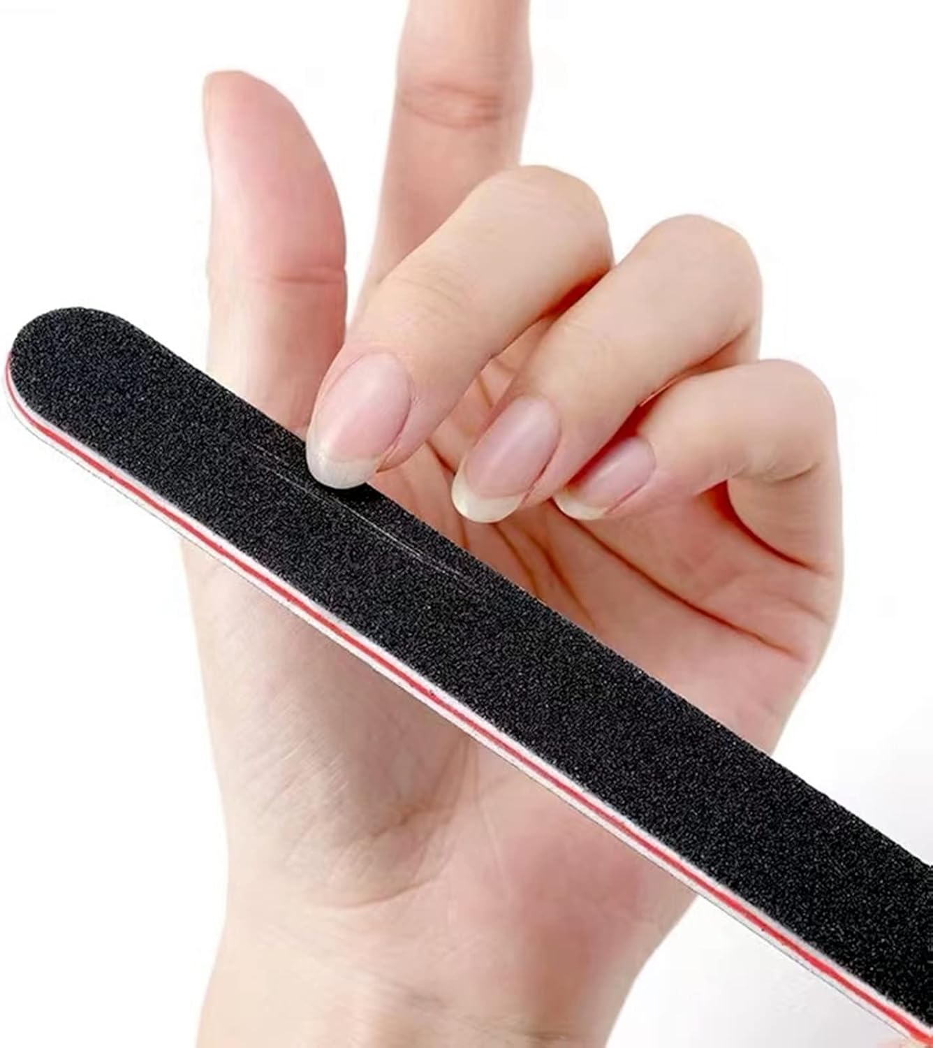 BTYMS 25 Count 180/240 Grit Nail Files for Natural Nails, Double Sided Emery Boards Fine Grit Nail Buffering Files