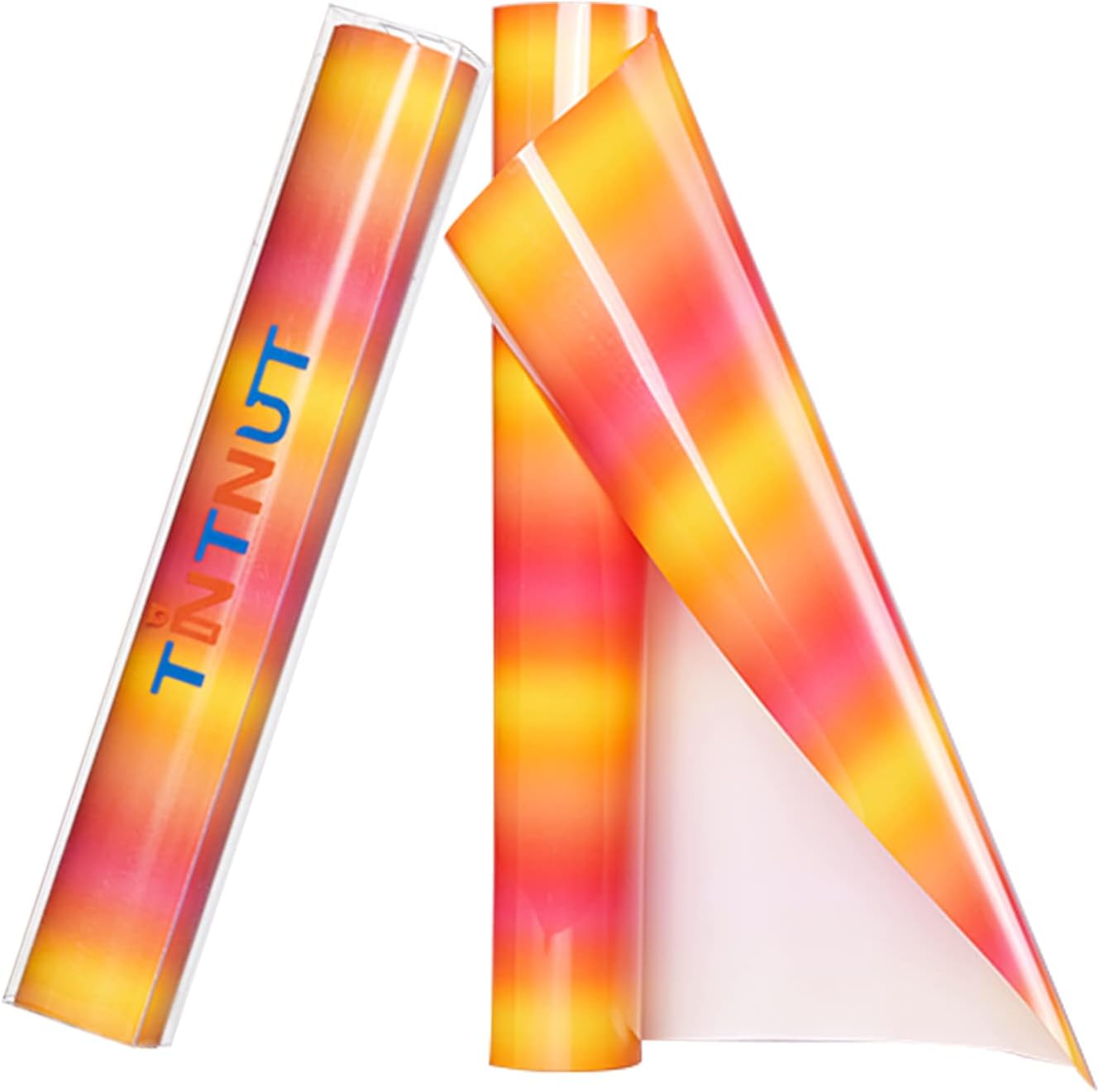 Tintnut Gradient HTV Heat Transfer Vinyl-8 Sheets 12 X 10 Inch Gradient Heat Transfer Vinyl Sunset HTV Vinyl Ombre HTV Iron-On-Vinyl for T-Shirts Compatible with Cricut & Cameo