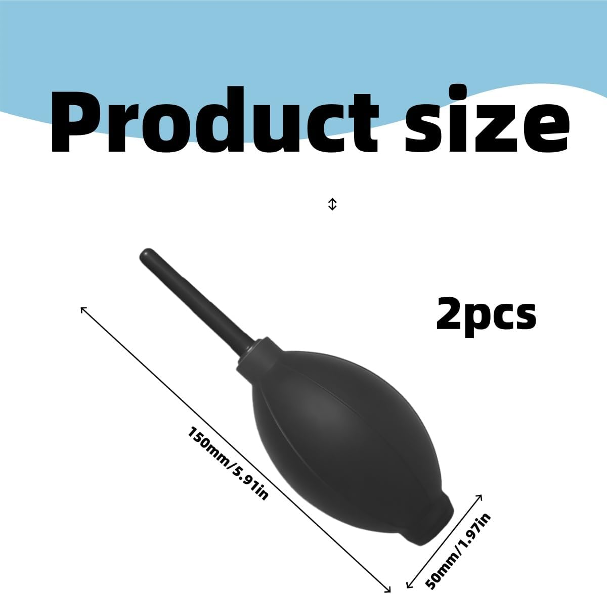 Soft Tip Silicone Air Blower, Air Blaster Pump with Soft Rubber Nozzle, for LCD Screens, Glasses and Other Precision Instruments Clean 2 Pack image number 5