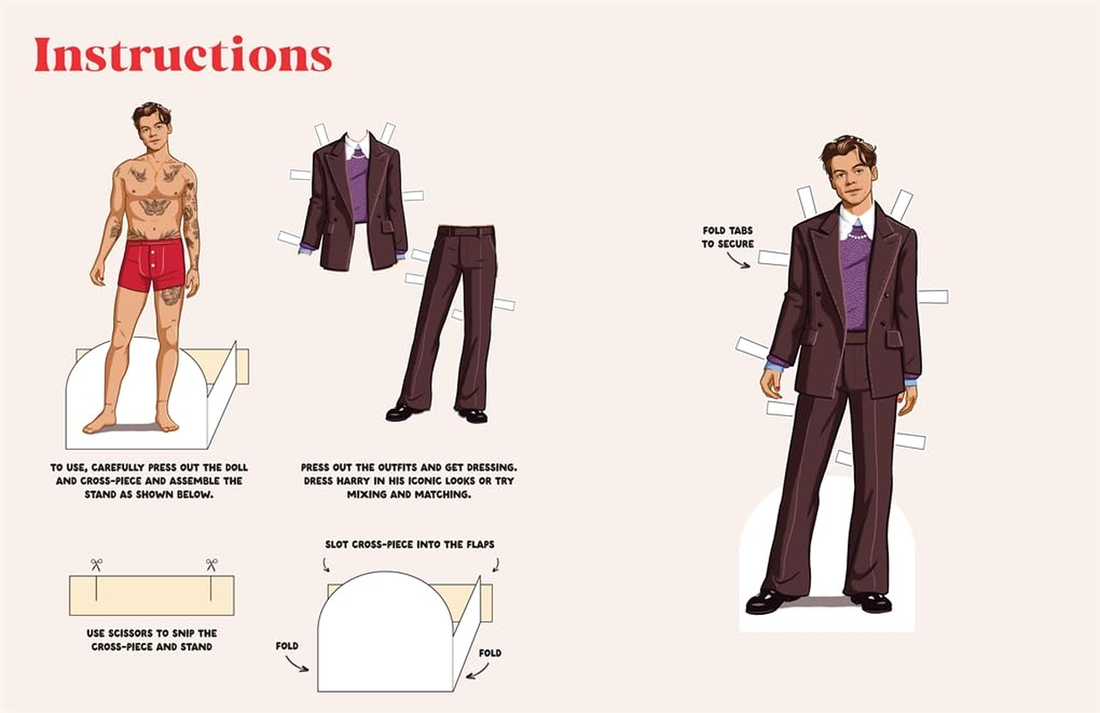 Dress up Harry: a Harry Styles Paper Doll Book Featuring His Most Iconic Looks image number 1