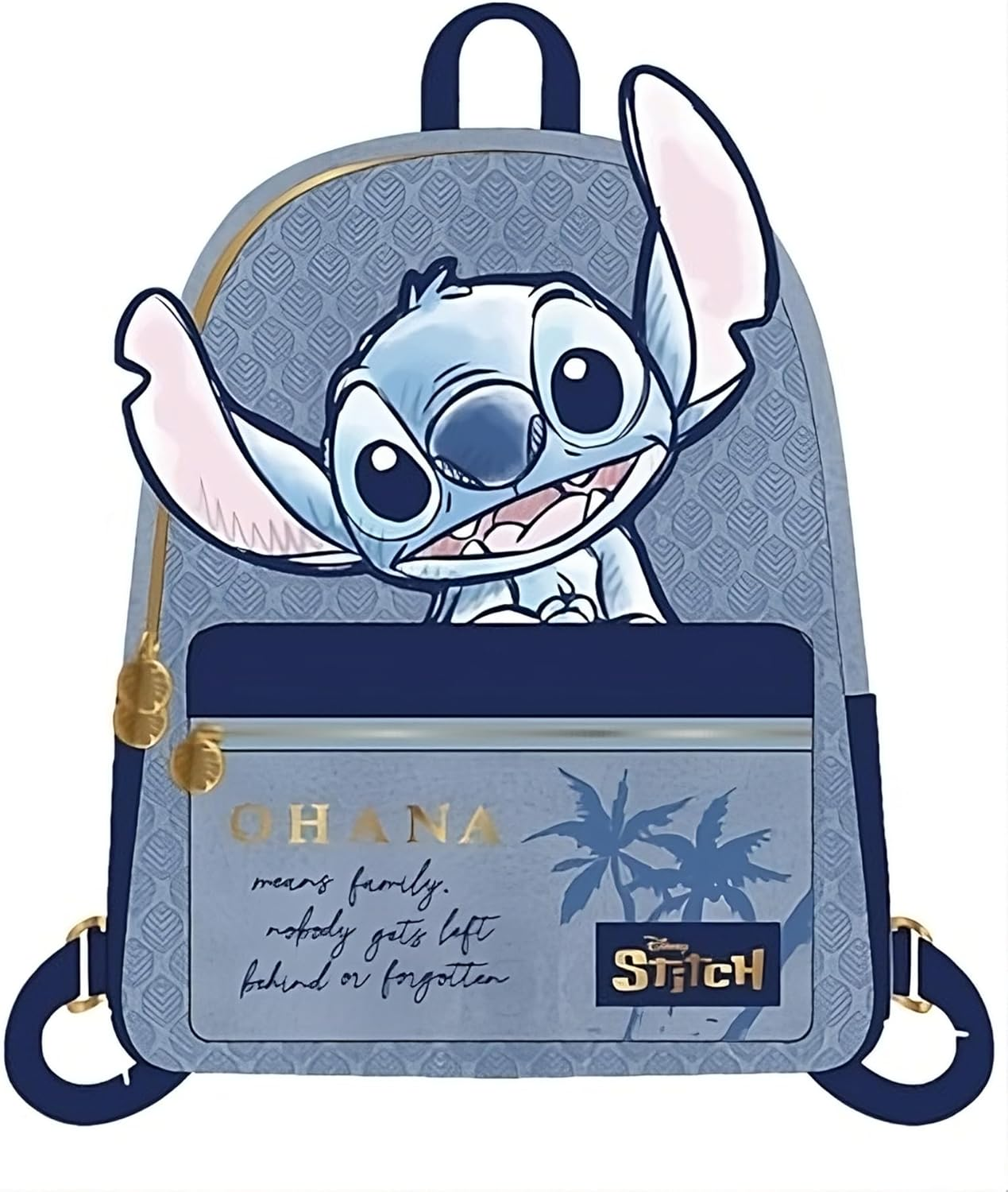 Cerd&agrave; Disney Lilo & Stitch Rucksack - Kunstleder - Motiv Stitch Ohana - Blau image number 4