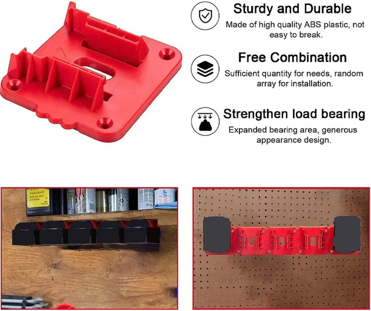 AIMALL 10PCS Milwaukee M1818V Battery Dock Seat - Compatible with M1848-11-1815 Battery Base for Pylon Dock