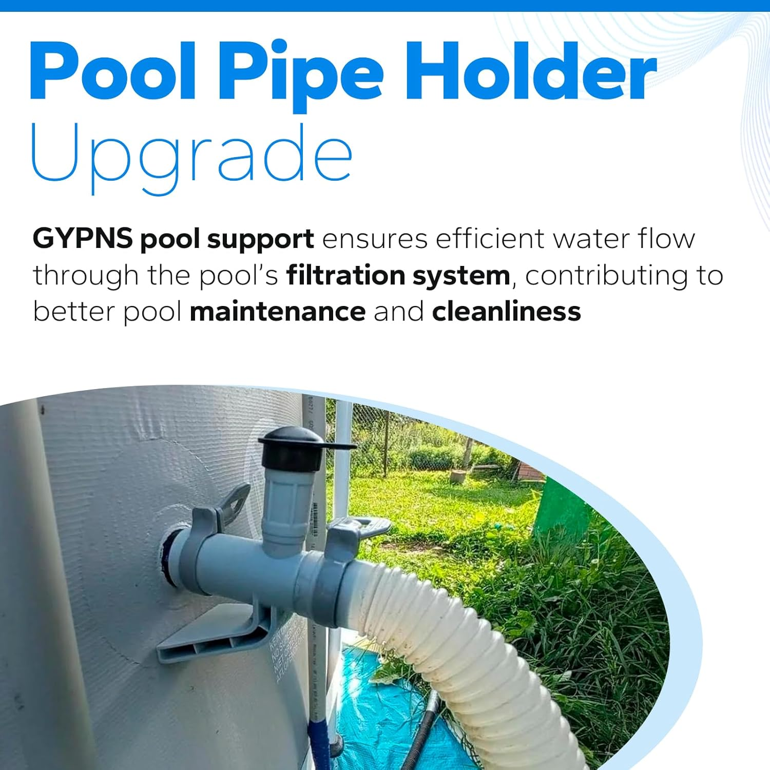 Pool Pipe Holder Air Jet Valve Kit for Intex above Ground Pool, Pool Hose Holder Compatible with Intex Replacement Part 637R 12363 12368 image number 3