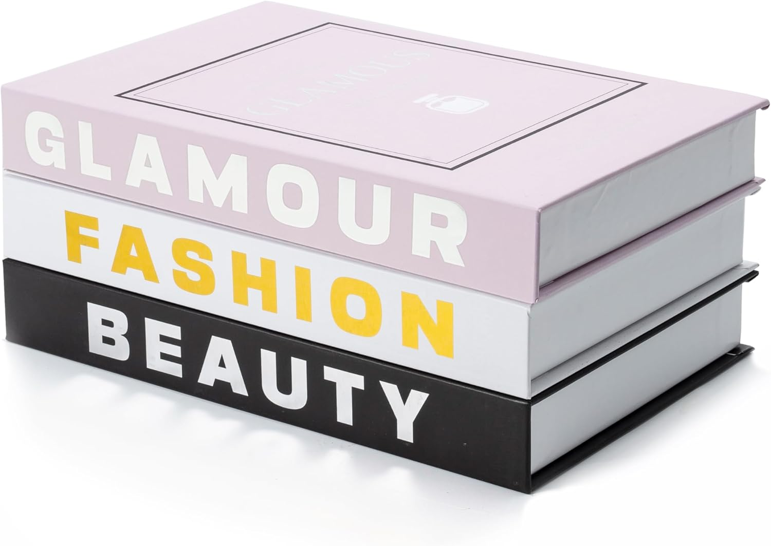 Twodays Fashion Designer Coffee Table Books for Shelf, Girly Light Pink Room Decor, Luxury Decorative Fake Books. (Set of 3) image number 4