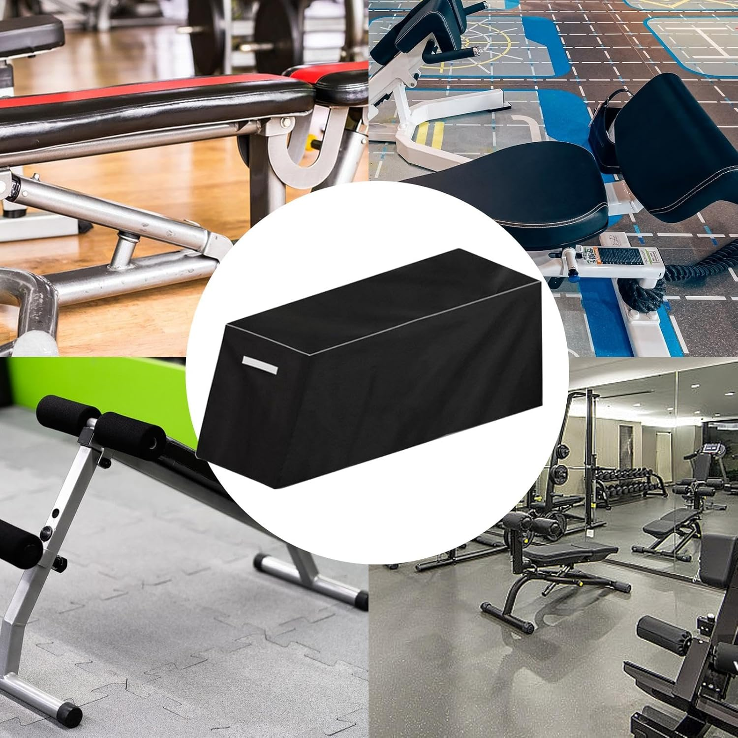 Weight Bench Cover - Sit-Up Board Cover | Workout GYM Bench Cover | Weight Bench Covers for Outside, Exercise Equipment Covers | Oxford Outdoor Protective Weight Bench Dust Cover for Fitness Bench