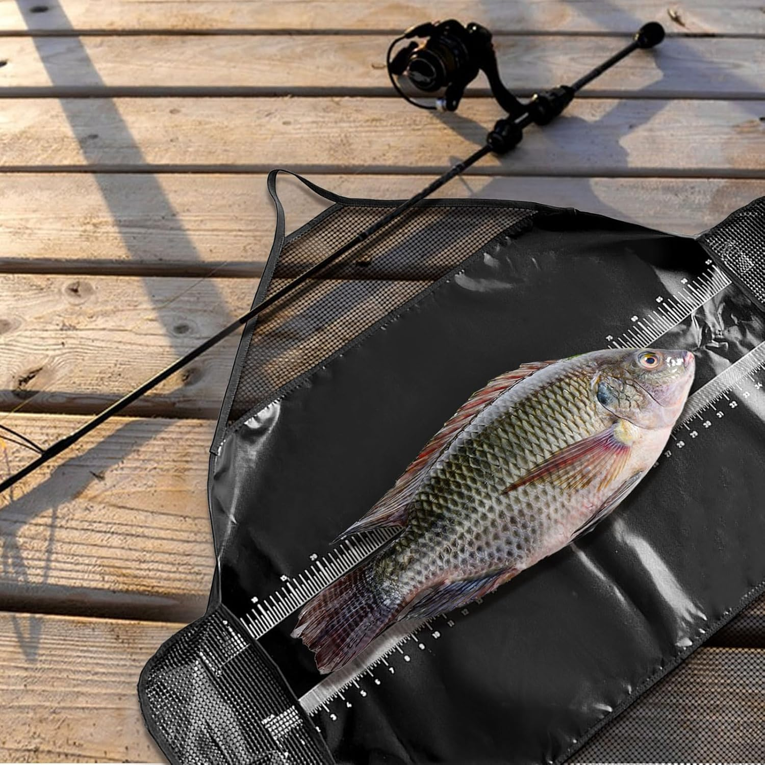Cozioz Foldable Waterproof Fish Measuring Bag &ndash; 124.5X55 Cm Heavy Duty, Leakproof and Portable, a Must-Have for Fishing Enthusiasts image number 6