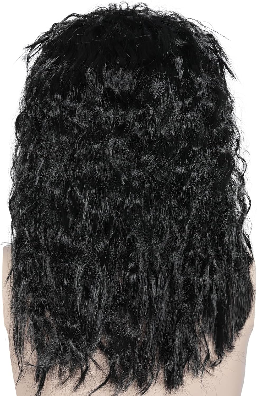 80S Mullet Wig for Men Women Rock Disco Wigs Long Brown Curly Punk Rock Hair Wig 70S 80S Costumes for Halloween Cosplay Party image number 1