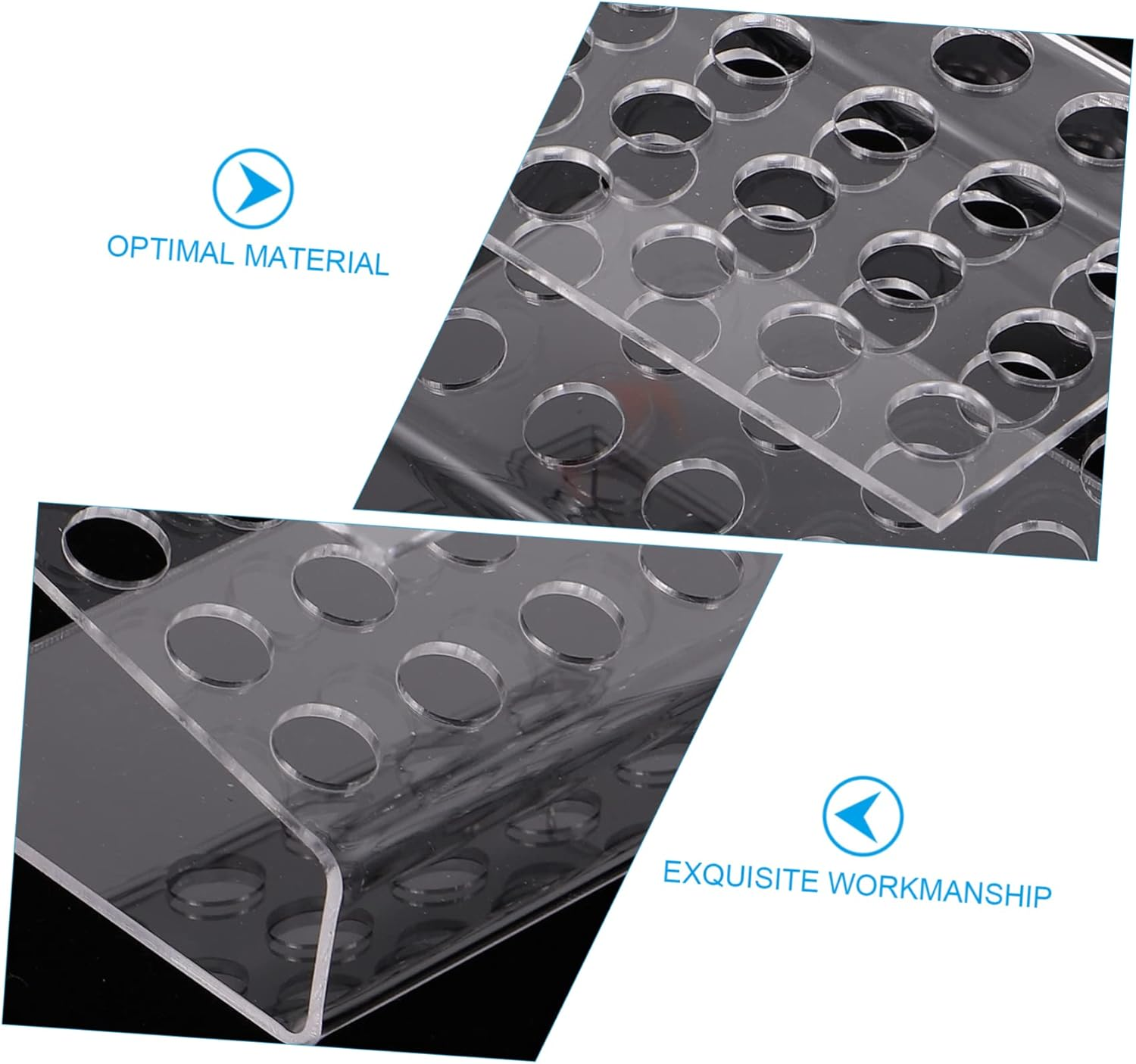 HOMOBABE Clear Acrylic Pen Storage Holder with Desk Stand Organizer for Pencil Display Stylish Multipurpose Pen Cup for Home Office and School Accessories image number 1