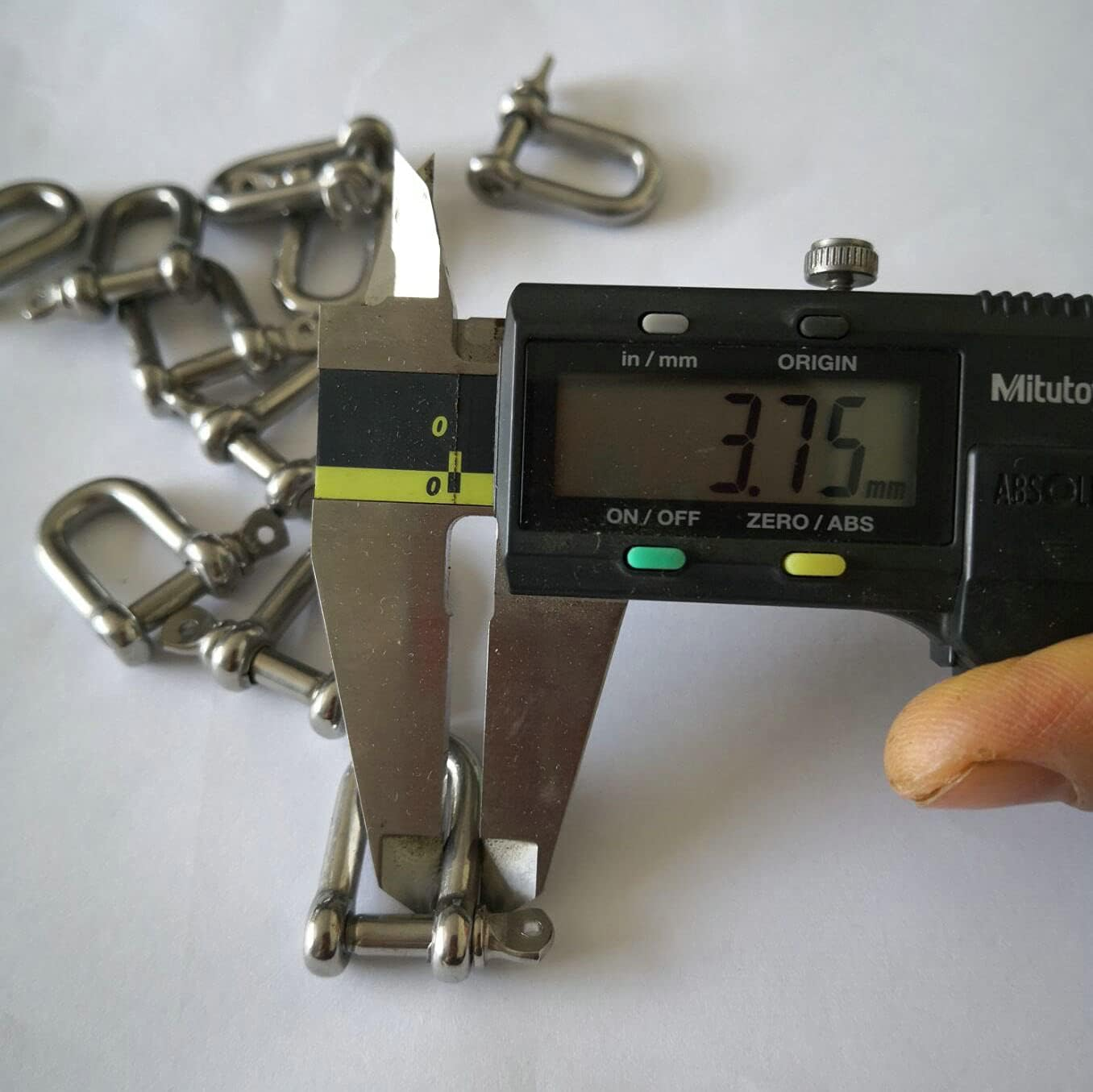 Jy-Marine Stainless Steel Mini D Shackle, 4Mm, Silver Color,For Paracord Jewelry, Marine Tackle-10 Pieces