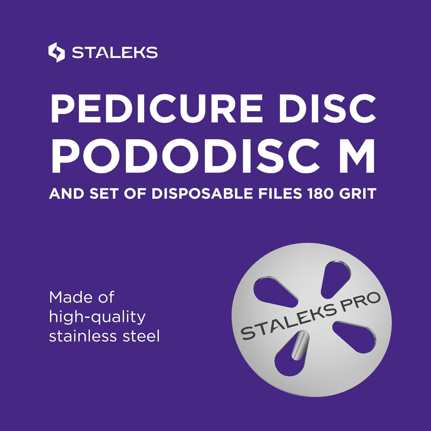STALEKS Pododisc 20Mm Pedicure + 5 Spare Files 180 Grit Professional Home Use Stainless Steel (Pdset-20) image number 4