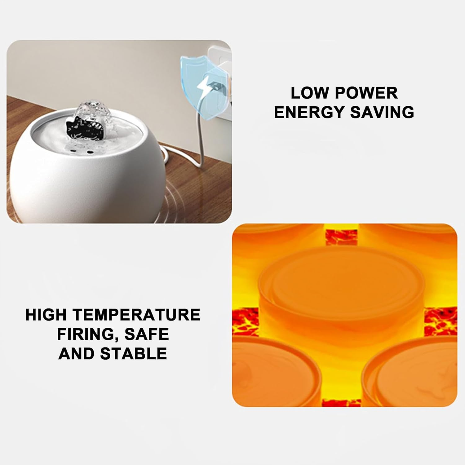 Cat Fountain | Automatic Pet Water Fountain | 3D Automatic Electric Filtered Waterer with Sensor Long-Lasting Dispenser for Kitten Dog Home Drinking outside Watering image number 2