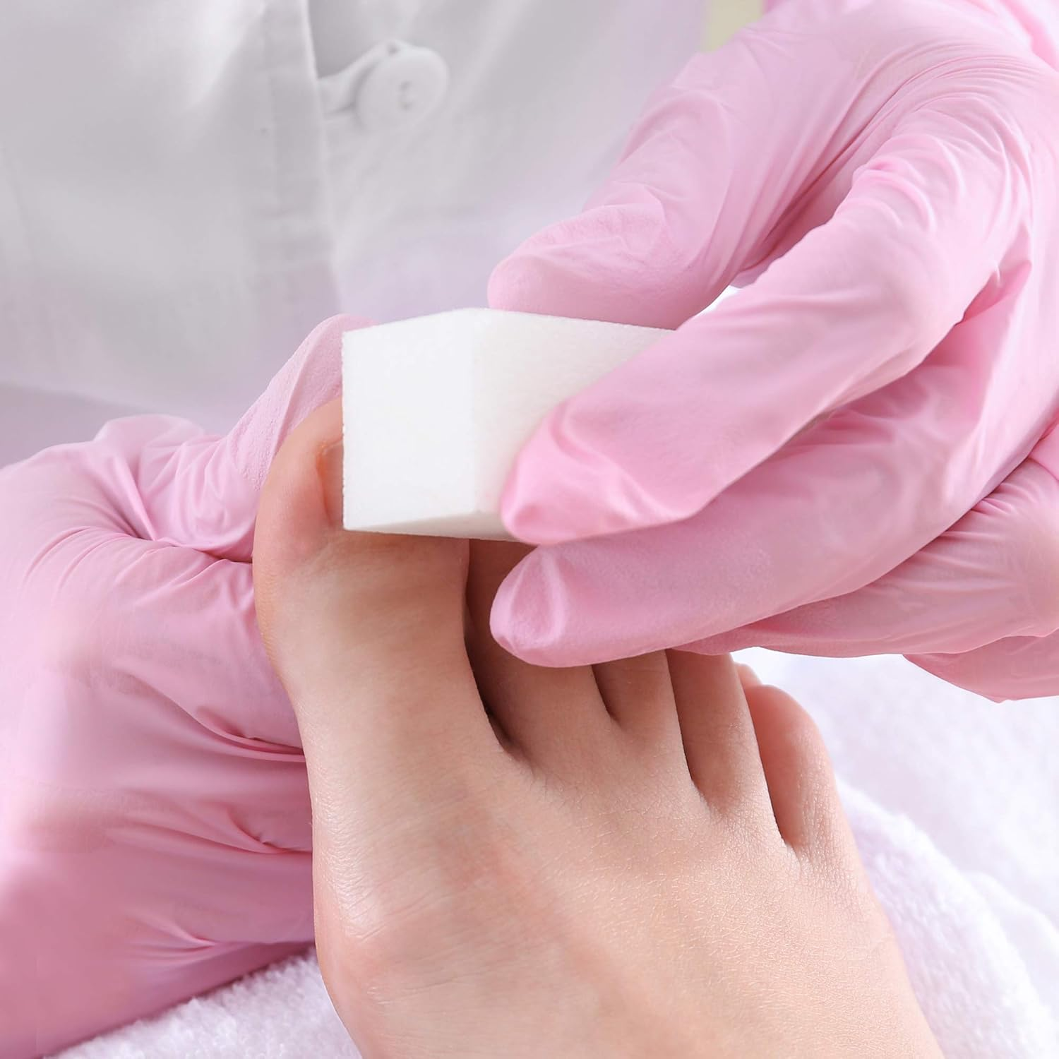 TRIXES Pack of 10 Nail Buffer Blocks White for Natural and Acrylic Nails image number 6