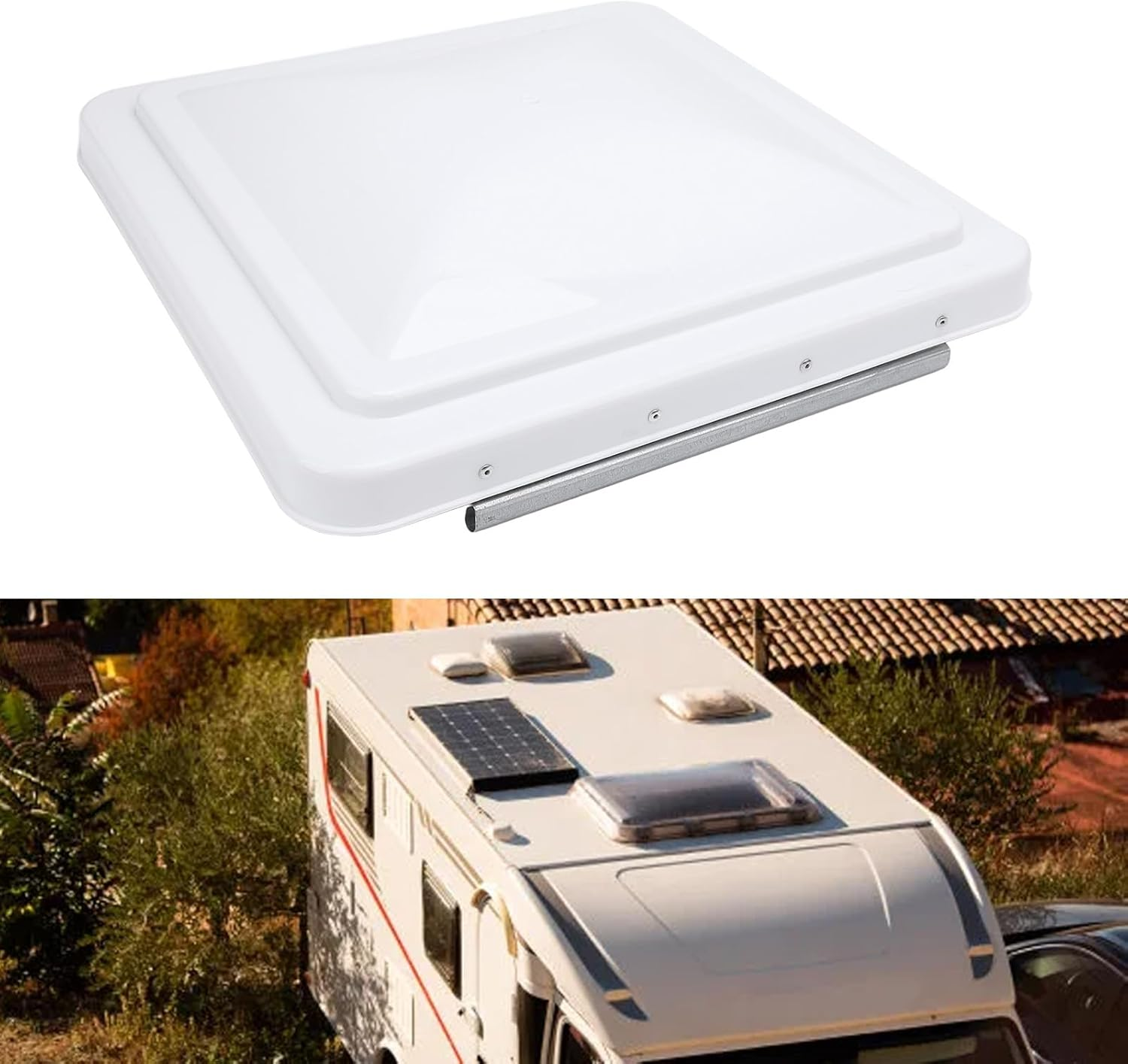 14 Inch RV Roof Vent Cover, Universal Replacement Vent Lid for Campers Trailer Motorhome, Compatible with Ventline Previous to 2008 and Elixir Vents Starting 1994 image number 5