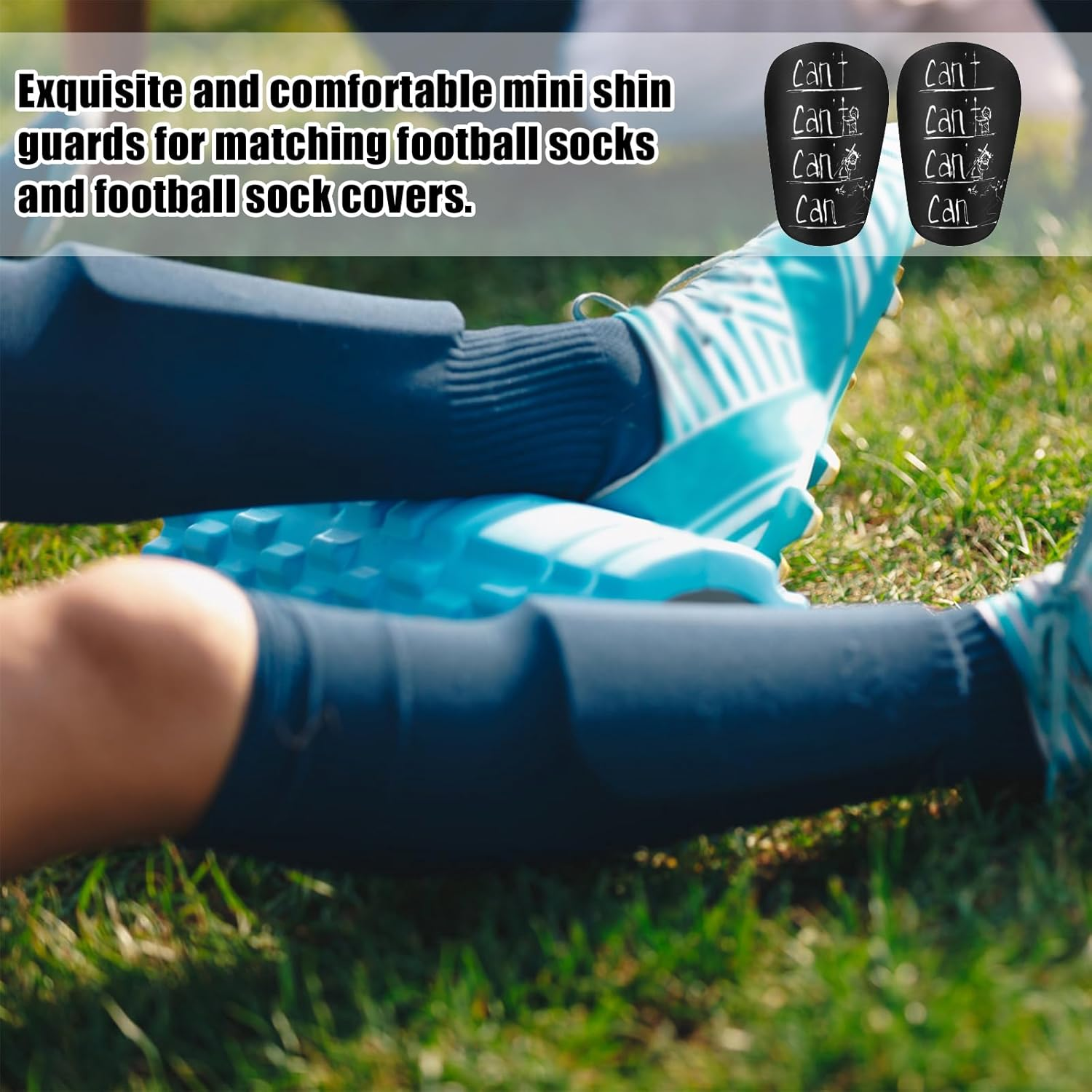 2Pcs Soccer Shin Guards, Mini Shin Guards Extra Small Football Shin Pads Protective Equipment Shin Protection for Youth Adults Kids Boys Girls Athletes image number 2