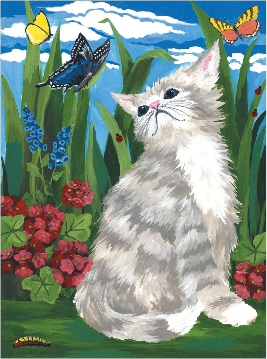 Royal & Langnickel - Paint by Numbers Kitten with Butterfly, Contains Paints and Brushes, for Adults and Children from 8 Years