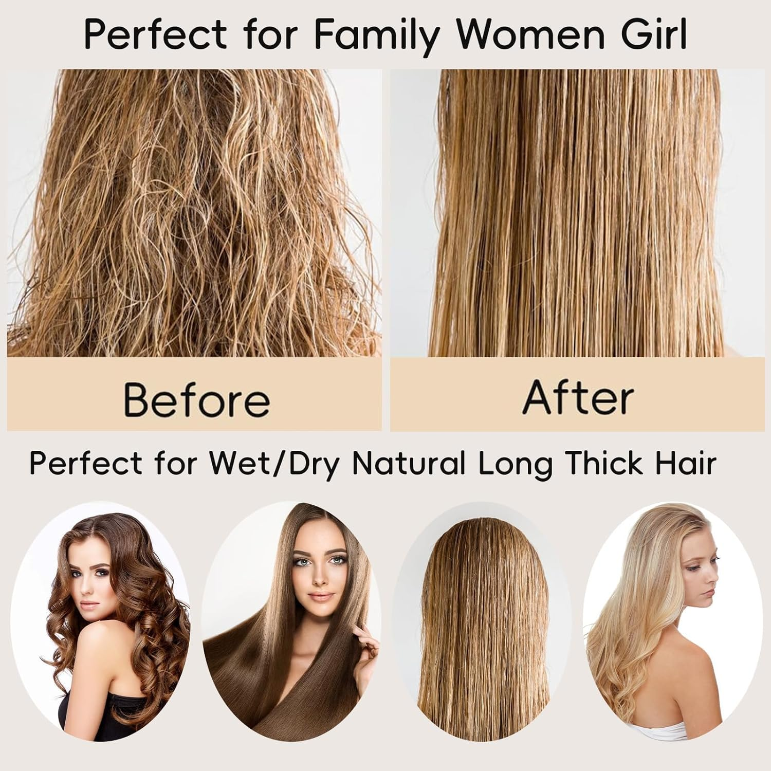 CHEUNGHAO 3 Pcs Walnut Wood Hair Comb Set, Anti-Static Wooden Combs for Women, Wide & Fine Tooth Hair Comb for Scalp Massage & Curly Hair Care image number 2