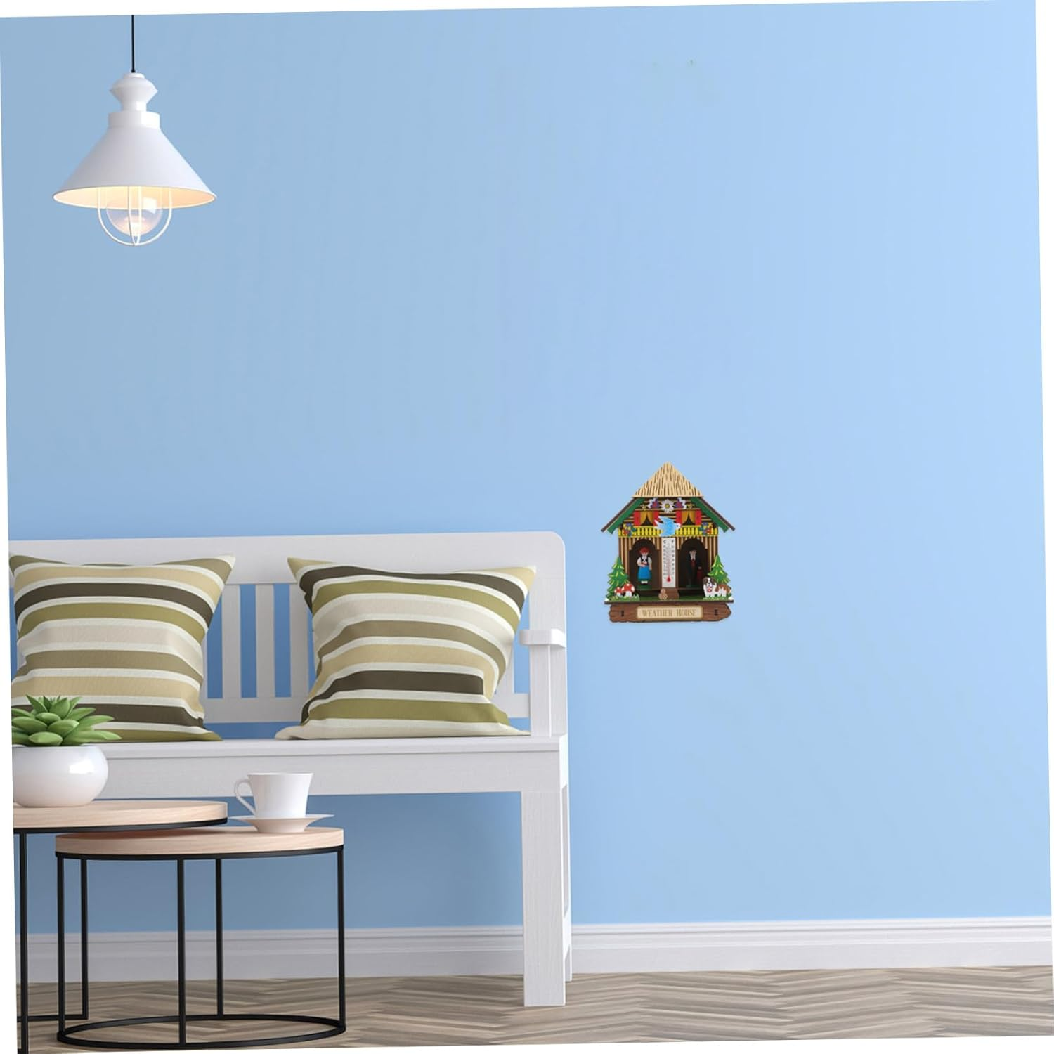 UPKOCH Wall Thermometer Humidity Indoor Outdoor Weather House Hanging Barometer Dual Function Temperature Humidity Gauge for Patio Garden Random Color image number 6