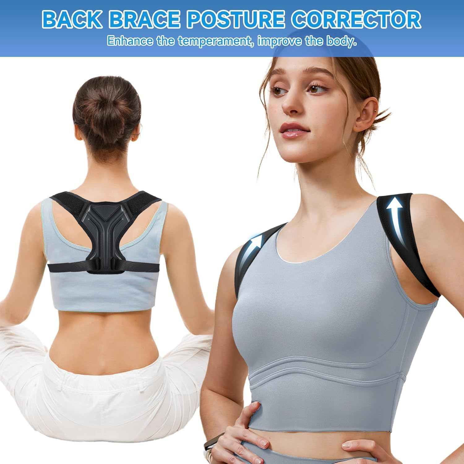Posture Corrector for Men and Women,Back Brace,Breathable, Adjustable, Back Corrector, Scoliosis and Hunchback Correction, Back Pain, Spine Corrector, Posture Trainer image number 4