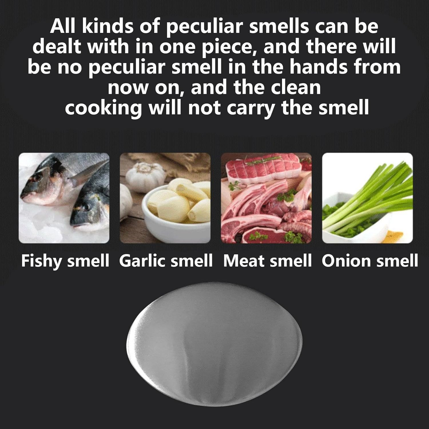 Stainless Steel Soap Bar | Odors Remover Hand Bar - Oval Deodorizing Metal Soap for Eliminating Smell from Hands, Kitchen and Dining Room Jmedic - English Large Soap + Base image number 6