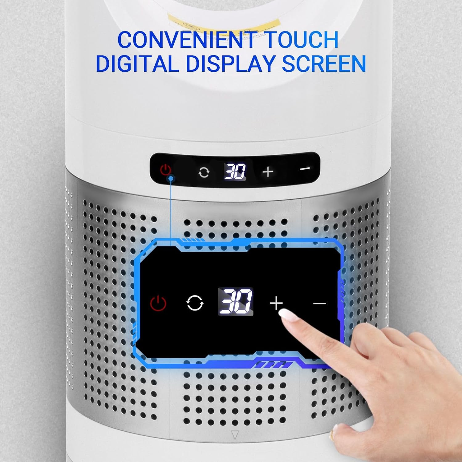 3In1 Tower Fan Heater Cooler Electric Bladeless Oscillating Space Hot Cool Air HEPA Filter Purifier Timer - 046Jr image number 2