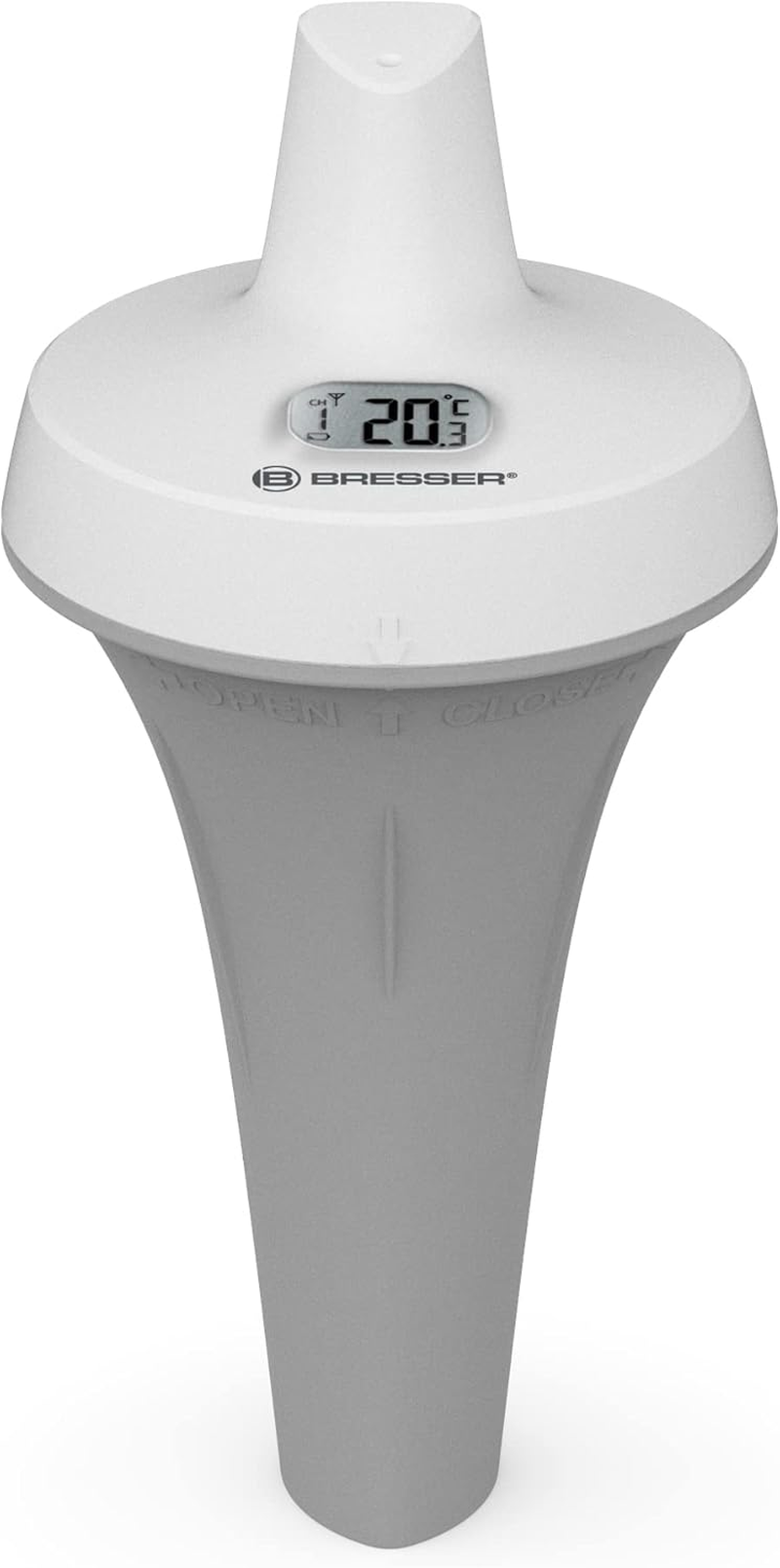 Bresser Pool Thermometer for Water Temperature Measurement, Additional Sensor for Some Bresser Weather Stations or Stand-Alone Solution - White