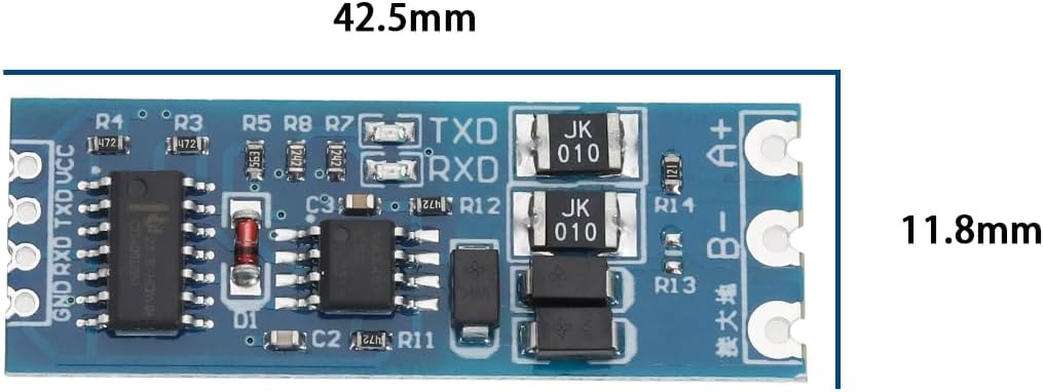 LT Easiyl 10Pcs TTL to RS485 Module 485 to Serial Port UART Module Level Converter Module Level Switching Power Module TTL Turn RS485 Power Supply image number 4