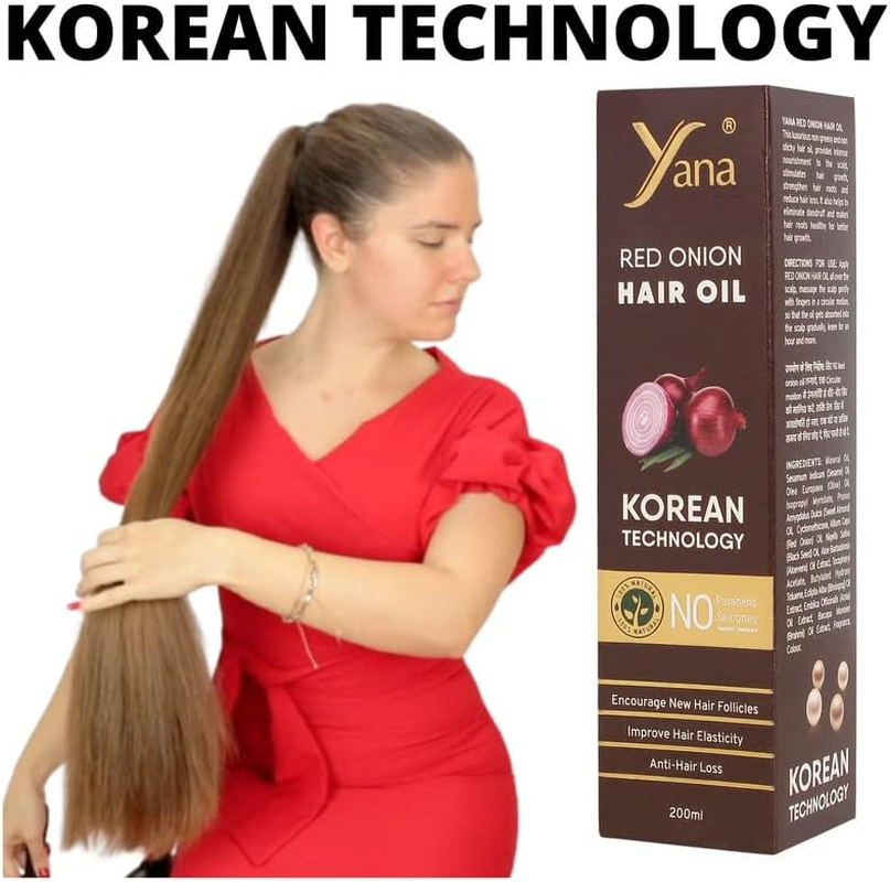 Onion Hair Oil for Fall Control & Growth, Strengthen Frizzy & Dry by Korean Technology image number 1