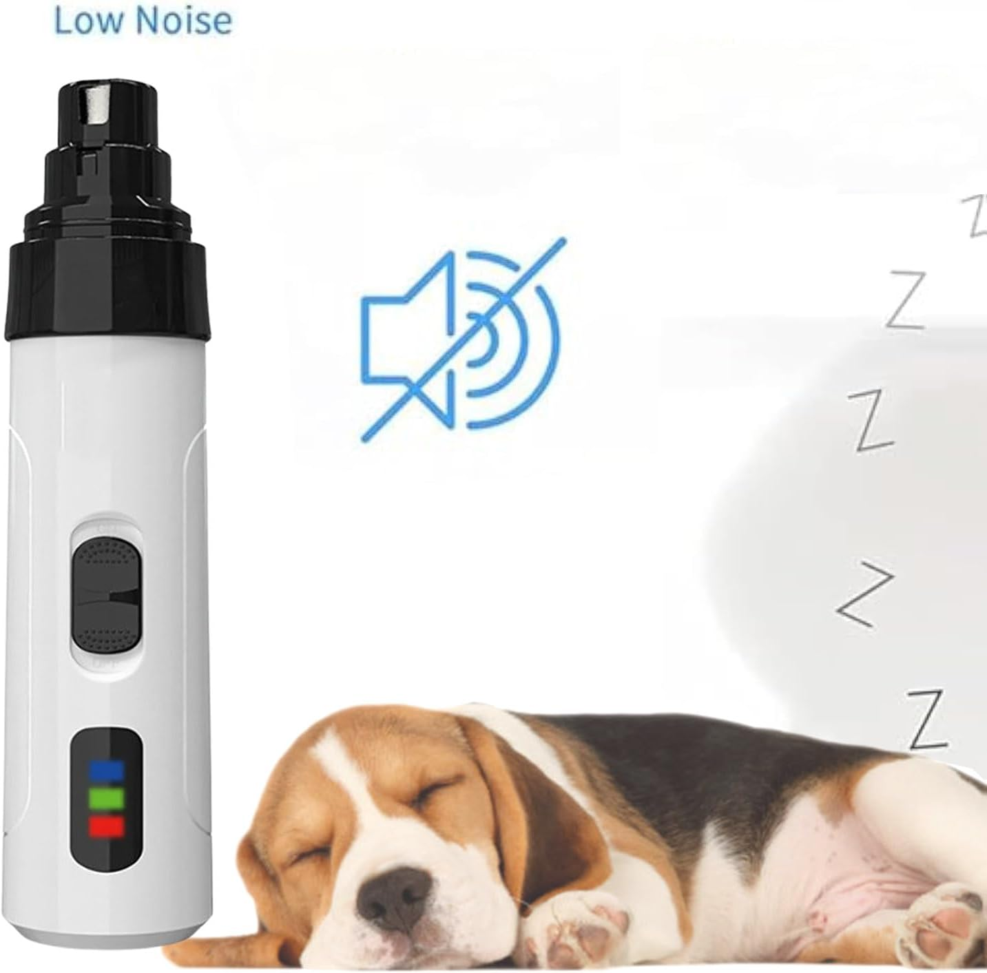 Silent Paw Pro 2.0 Dog Nail Grinder, New Pets Nail Trimmer, Ultra-Quiet Operation, Ergonomic Design, 360&deg; All-Round Nail Grinder, Two-Speed Regulation (Standard) image number 5