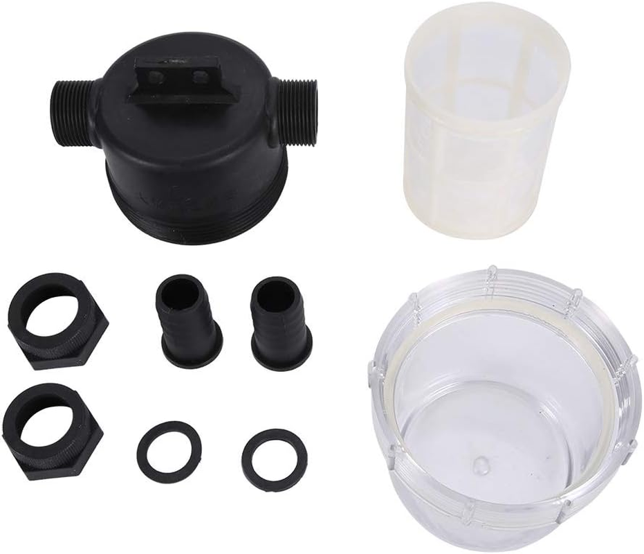 Water Pump Filter Filter, Inline Mesh Strainer Transparent Compact for Garden Irrigation Interface