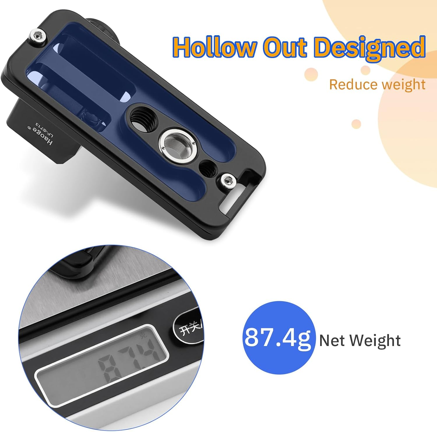 Haoge LF-S713 Lens Collar Replacement Foot for Sony FE 70-200Mm F2.8 GM OSS and Sony FE 100-400Mm F4.5-5.6 GM,FE 300Mm F2.8 GM OSS Lens Built-In Arca Type Base Support Plate image number 1