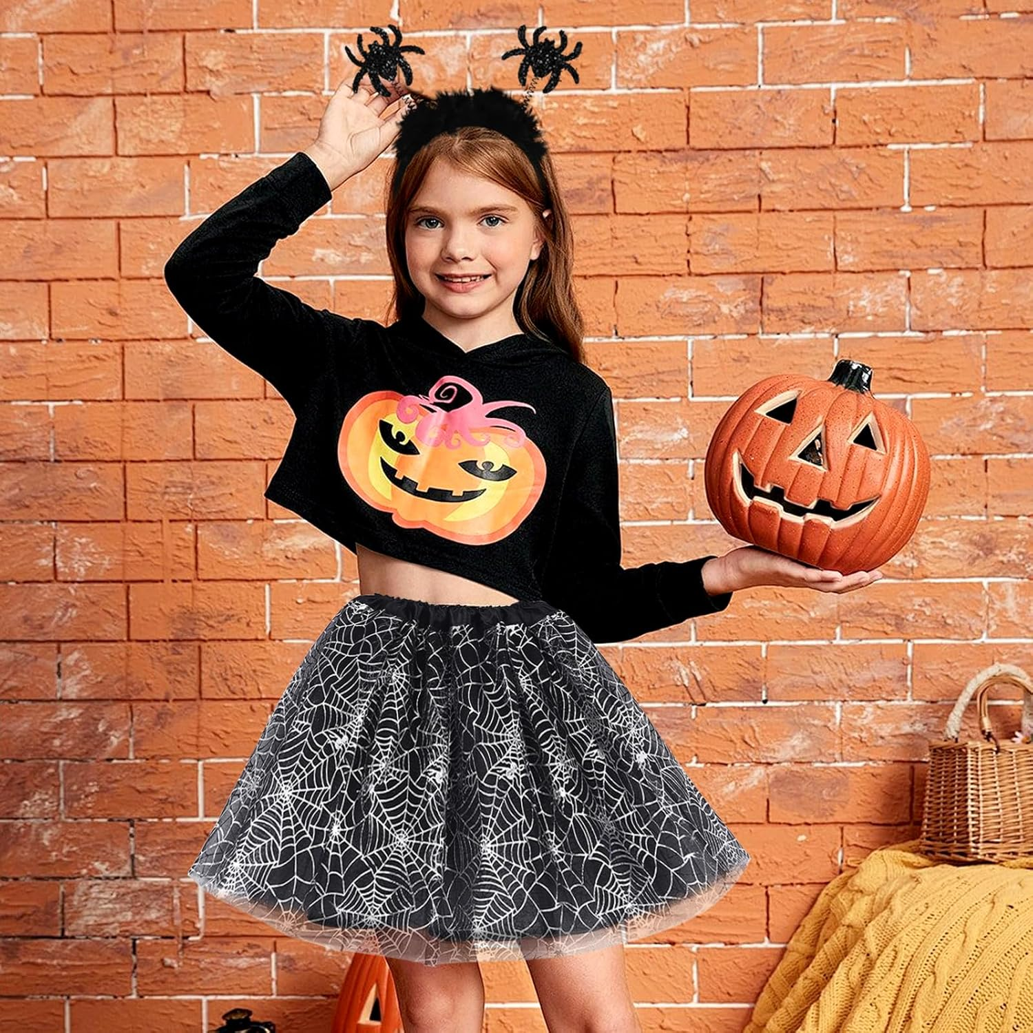 Witch Costume Children, Halloween Witch Costume Girls, Witch Tutu Skirt with Hairband, Witch Fancy Dress Set, Witch Costume for Carnival Halloween Fancy Dress Cosplay Party - Silver image number 3