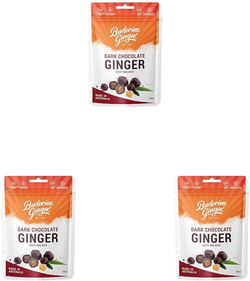 Buderim Ginger Ginger Dark Chocolate 125G image number 1