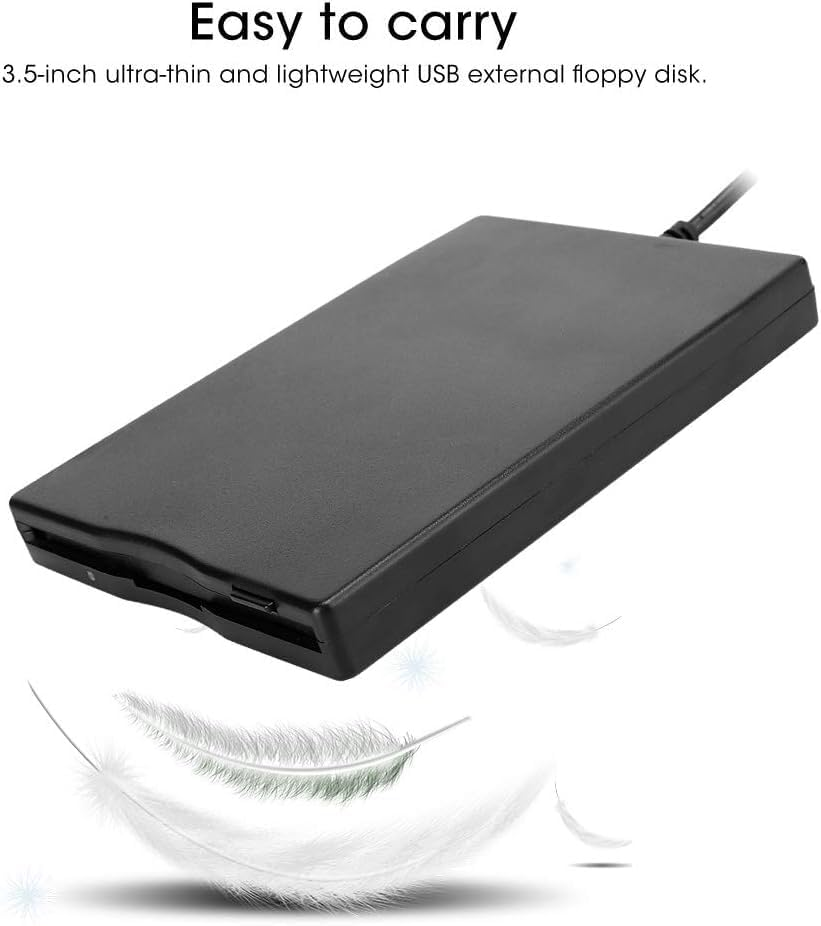 Floppy Disk Reader, 3.5 Inch External Portable 1.44 MB FDD Floppy Disk Drive Floppy for Windows 98Se/Me/2000/Xp/Vista/Win7//Mac OS 10.3, Plug and Play image number 6