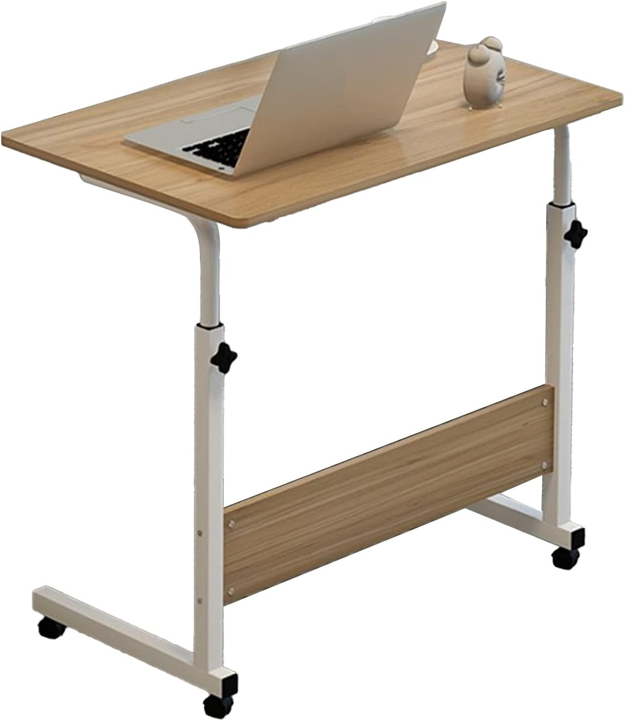 Bedside Laptop Desk, Liftable Bedside Table 60 X 40Cm Space Saving C Shape for Dining Room (Wood Color) image number 4