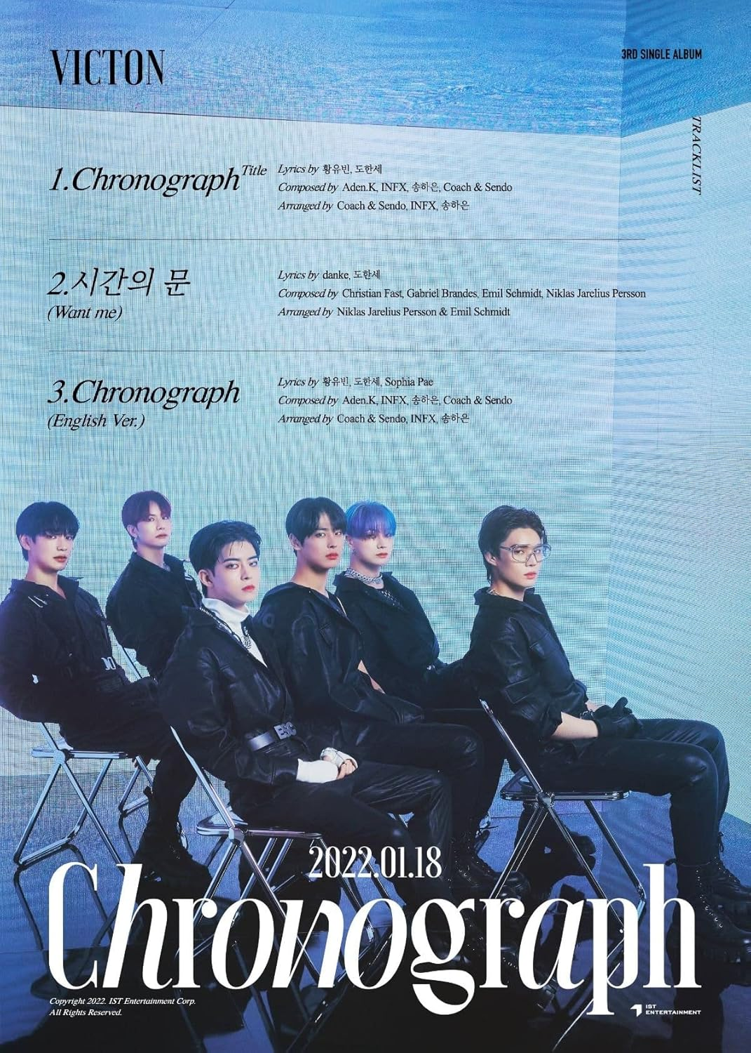 VICTON Chornograph 3Rd Single Album Chronos Version Cd+60P Photobook+2P Photocard+1P Trilogy Card+1P Pop-Up Card+Tracking Kpop Sealed