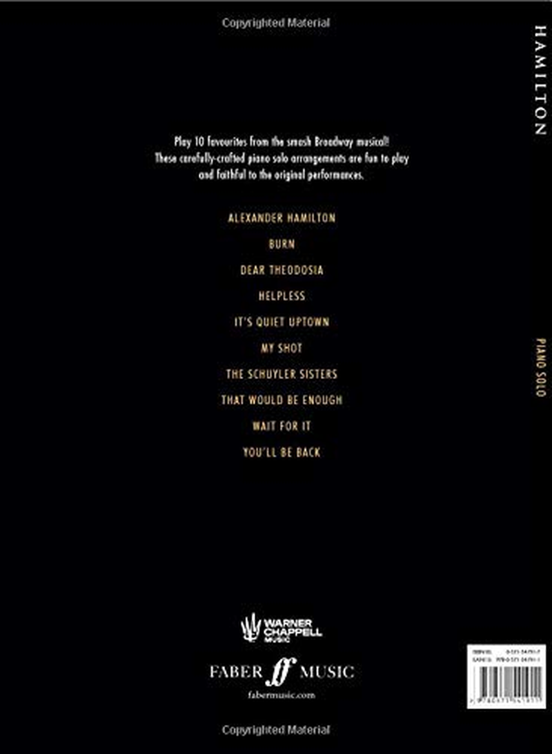 Hamilton Piano Solo image number 1