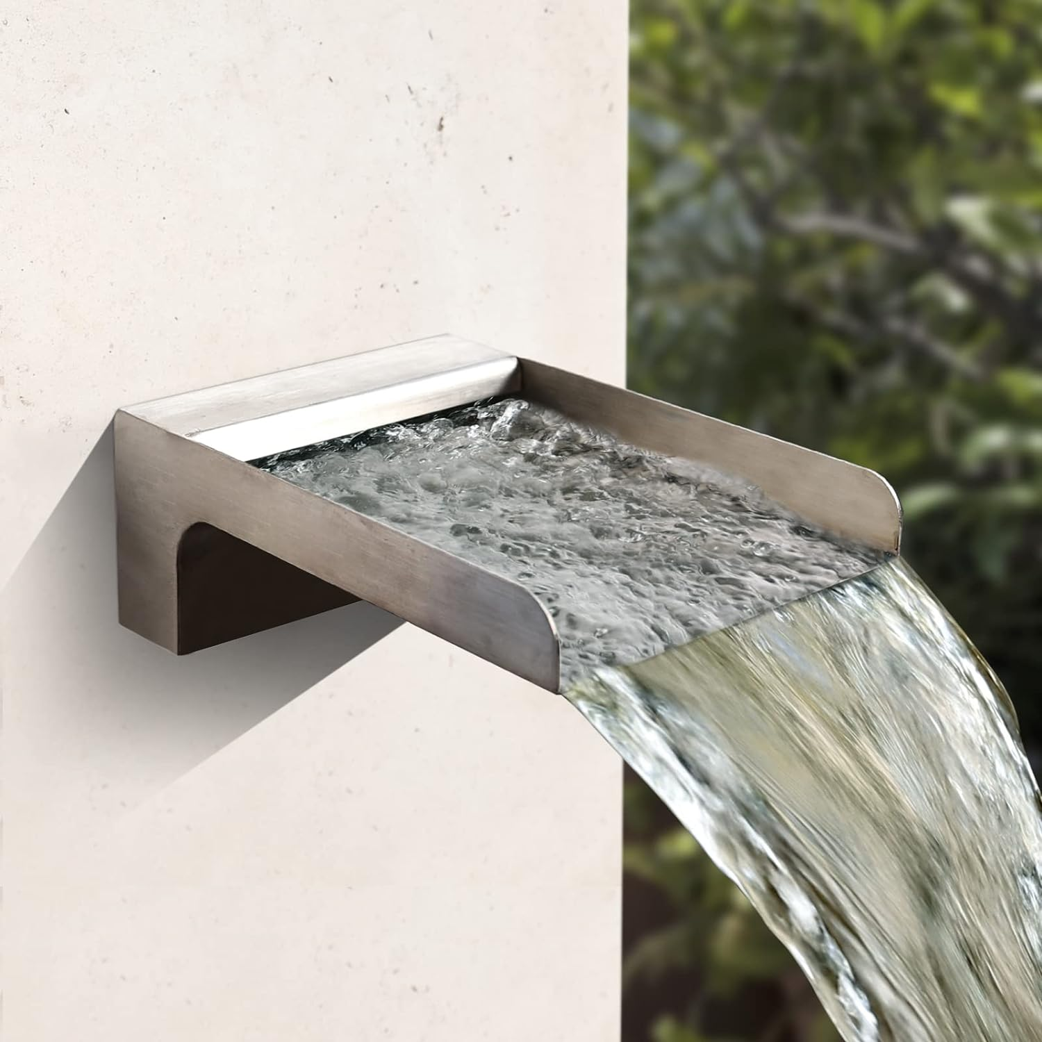 PONDO 304 Stainless Steel Made Exquisite Handcrafted Waterfall Spout for Landscape, Water Fountain Spout Scupper Luxury Decoration for Pools, Ponds, Water Walls (Brown Powder Coating)